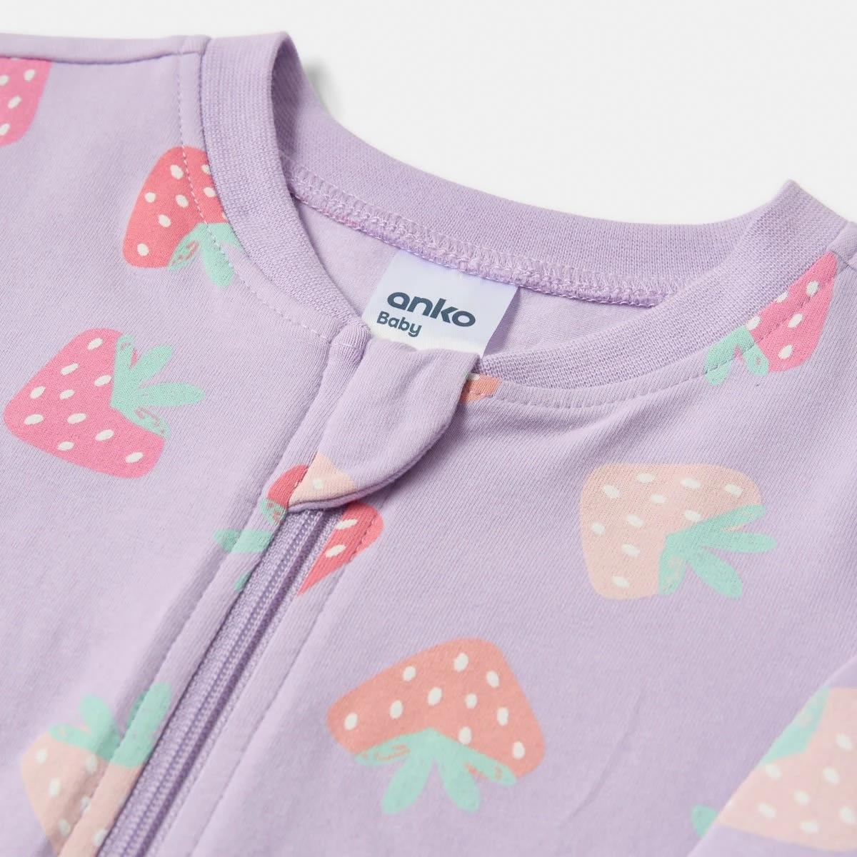 3 Turn Cuff Coverall Strawberry, 3 of 3