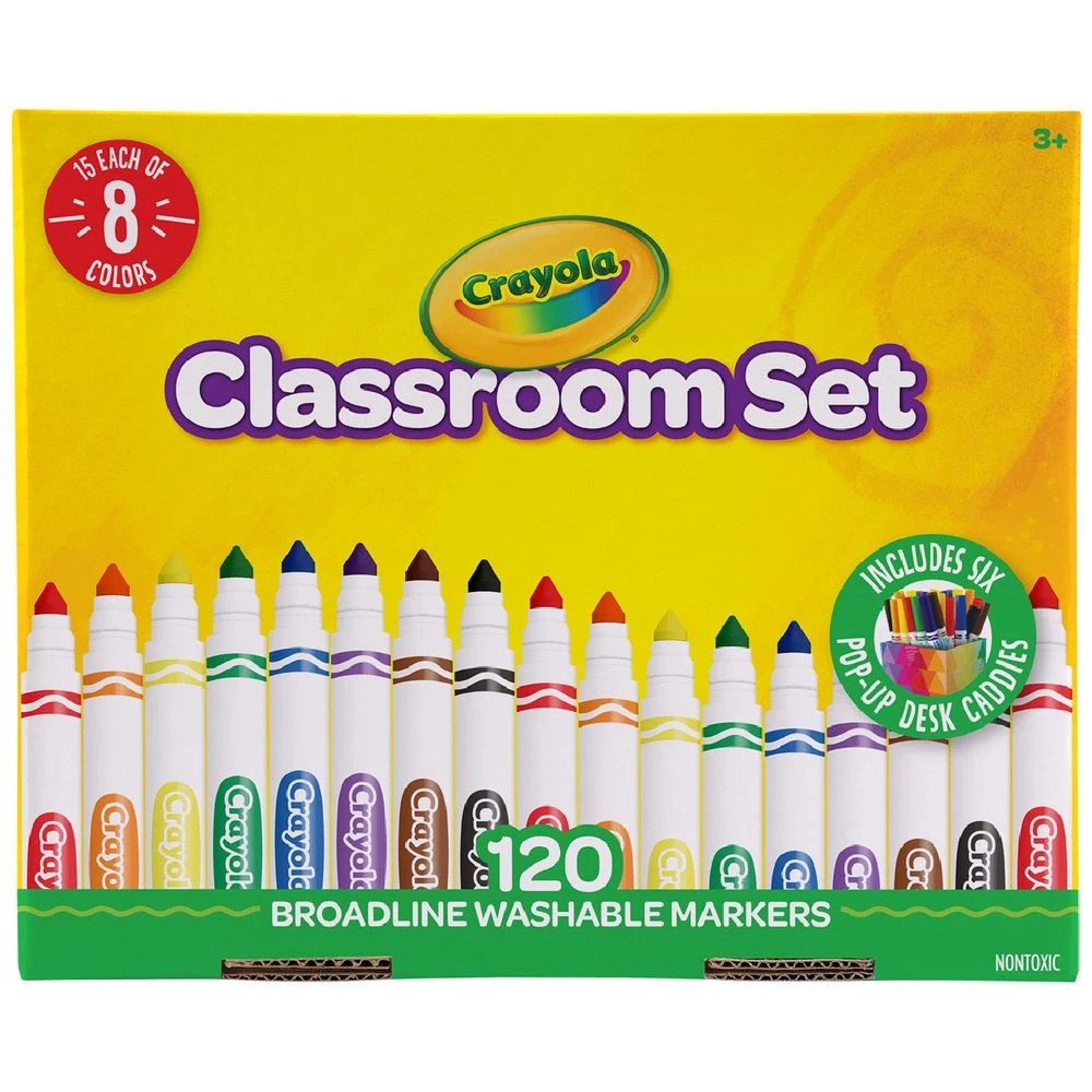 1 Crayola Washable Markers Classroom Pack 120 Pieces, 1 of 4
