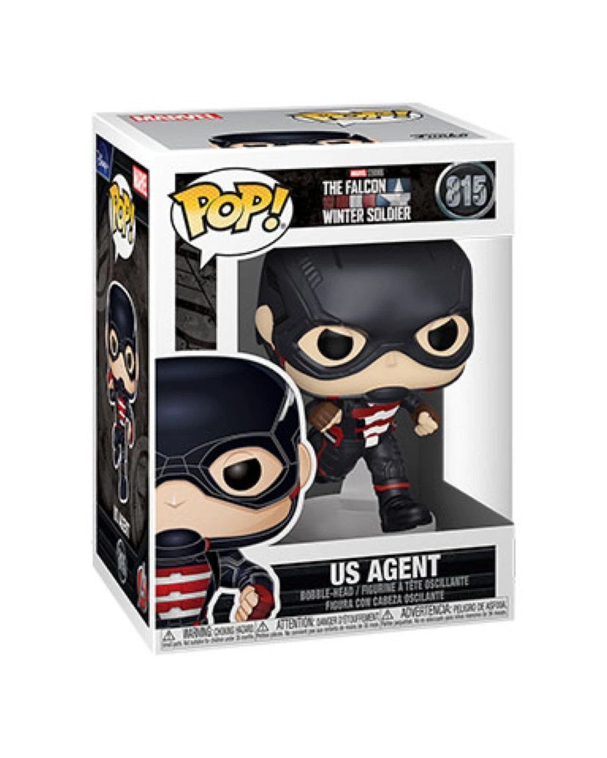 2 Pop Vinyl Figurine Falcon Winter Soldier U.S. Agent 10cm Plastic Collectible - Multi, 2 of 3
