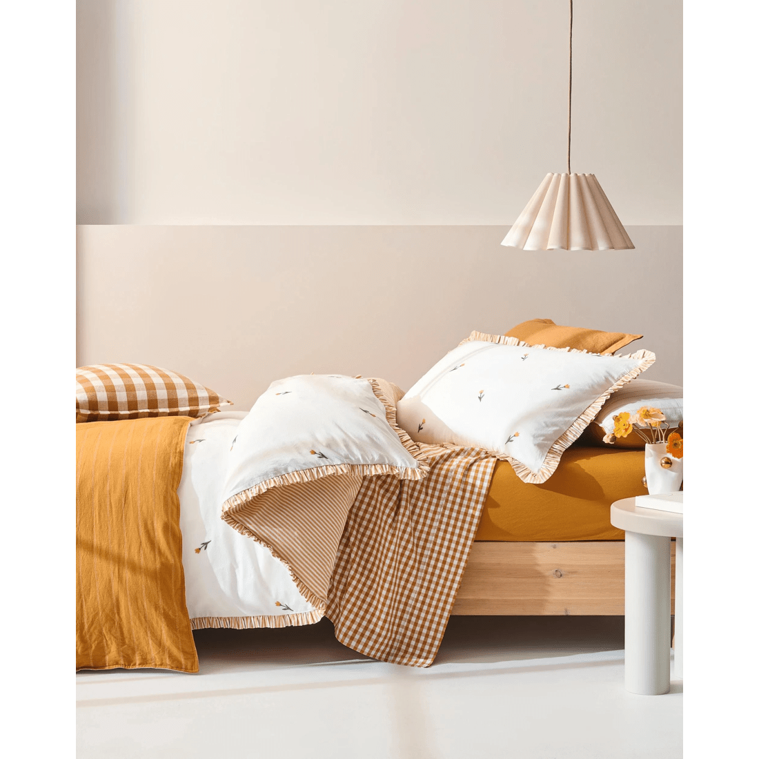 4 Target Sutton Linen Cotton YD Gingham Cushion - Yellow, 4 of 4