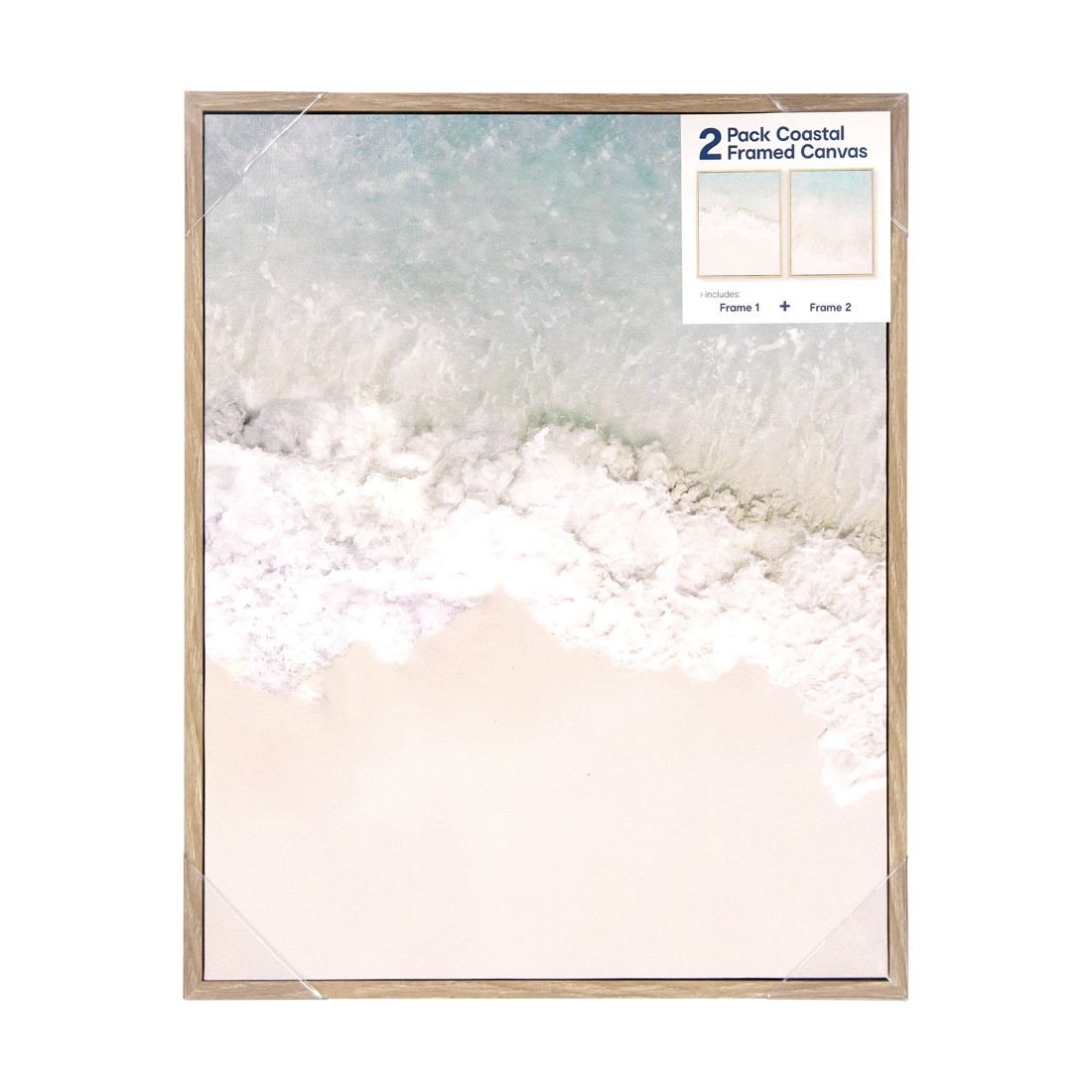 7 2 Pack Coastal Framed Canvas - 50cm x 40cm, 7 of 7