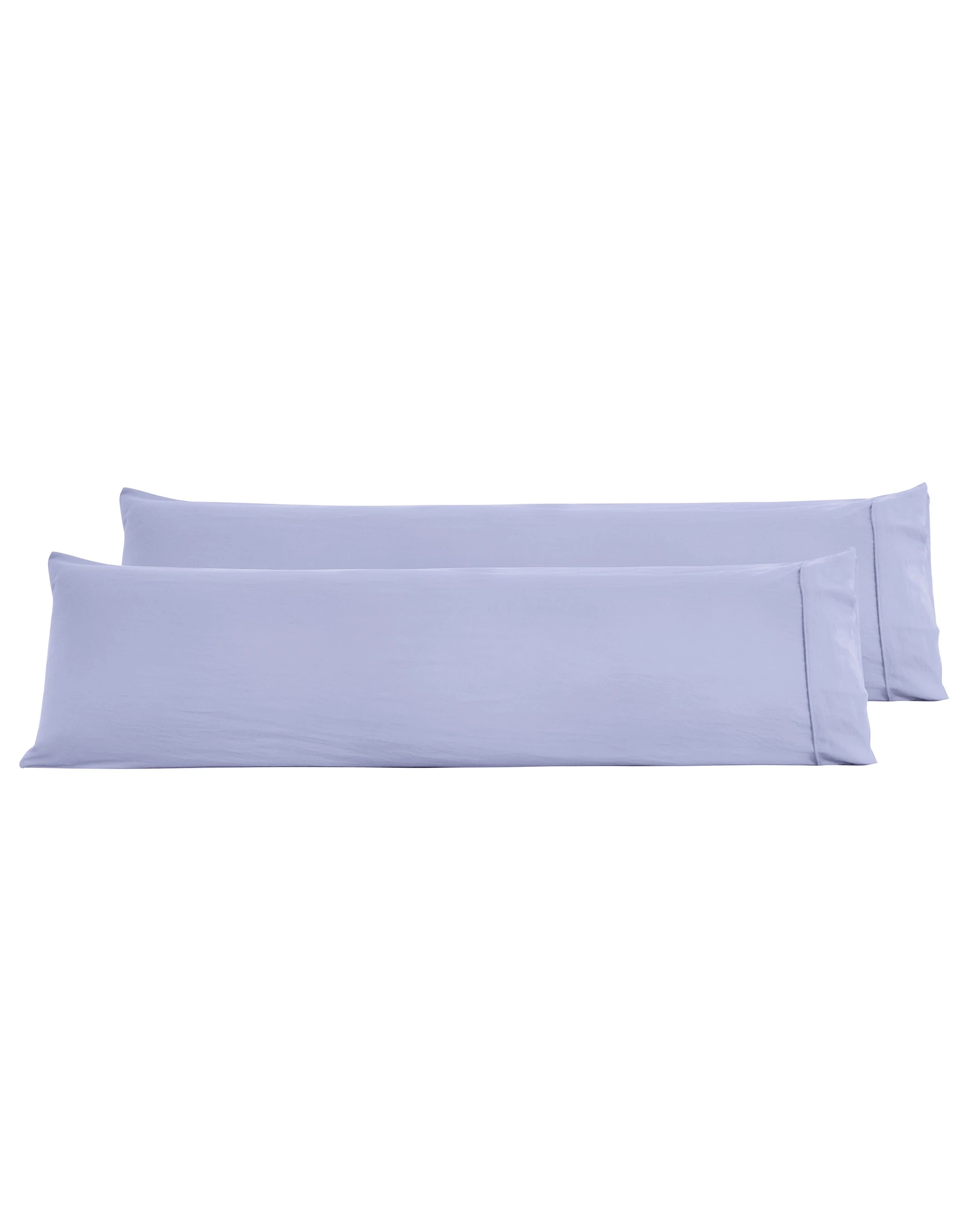 2 Dreamaker Superfine Washed Microfibre Body Pillowcase Twin Pack - Lilac, 2 of 4