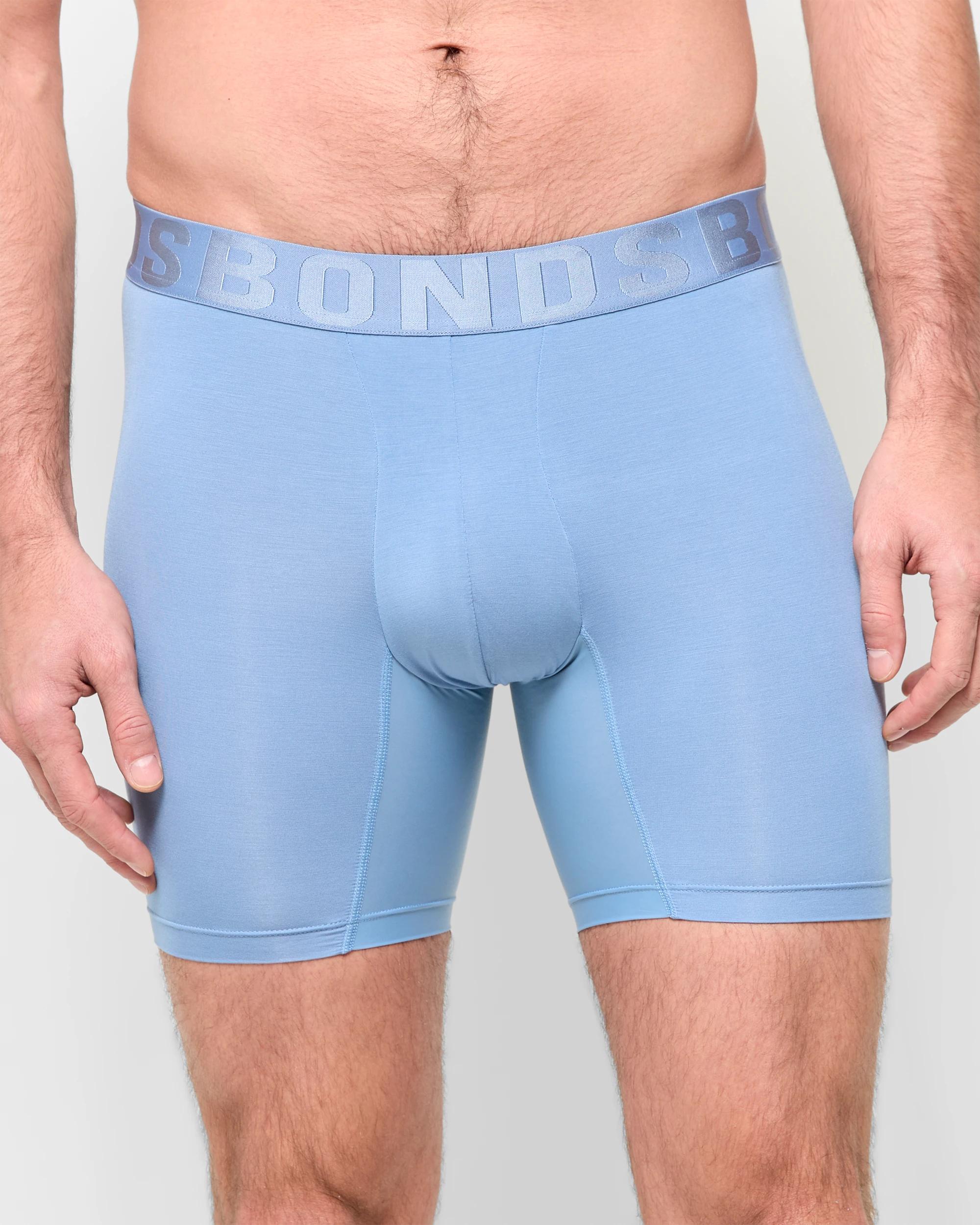 1 Mens Chafe Off Trunks - Bonds SMOKEY BLUE, 1 of 3