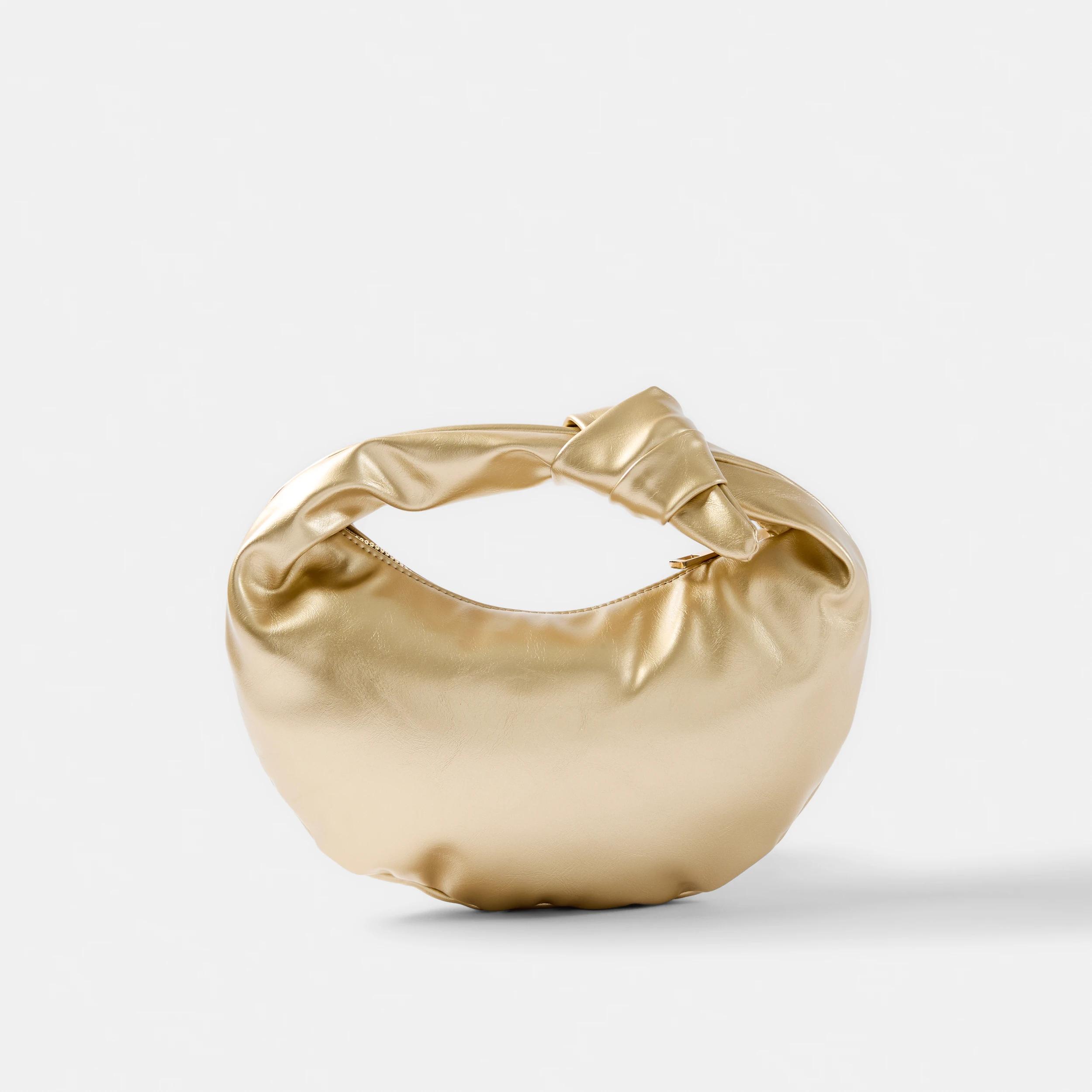 1 Mini Knot Clutch Gold, 1 of 7