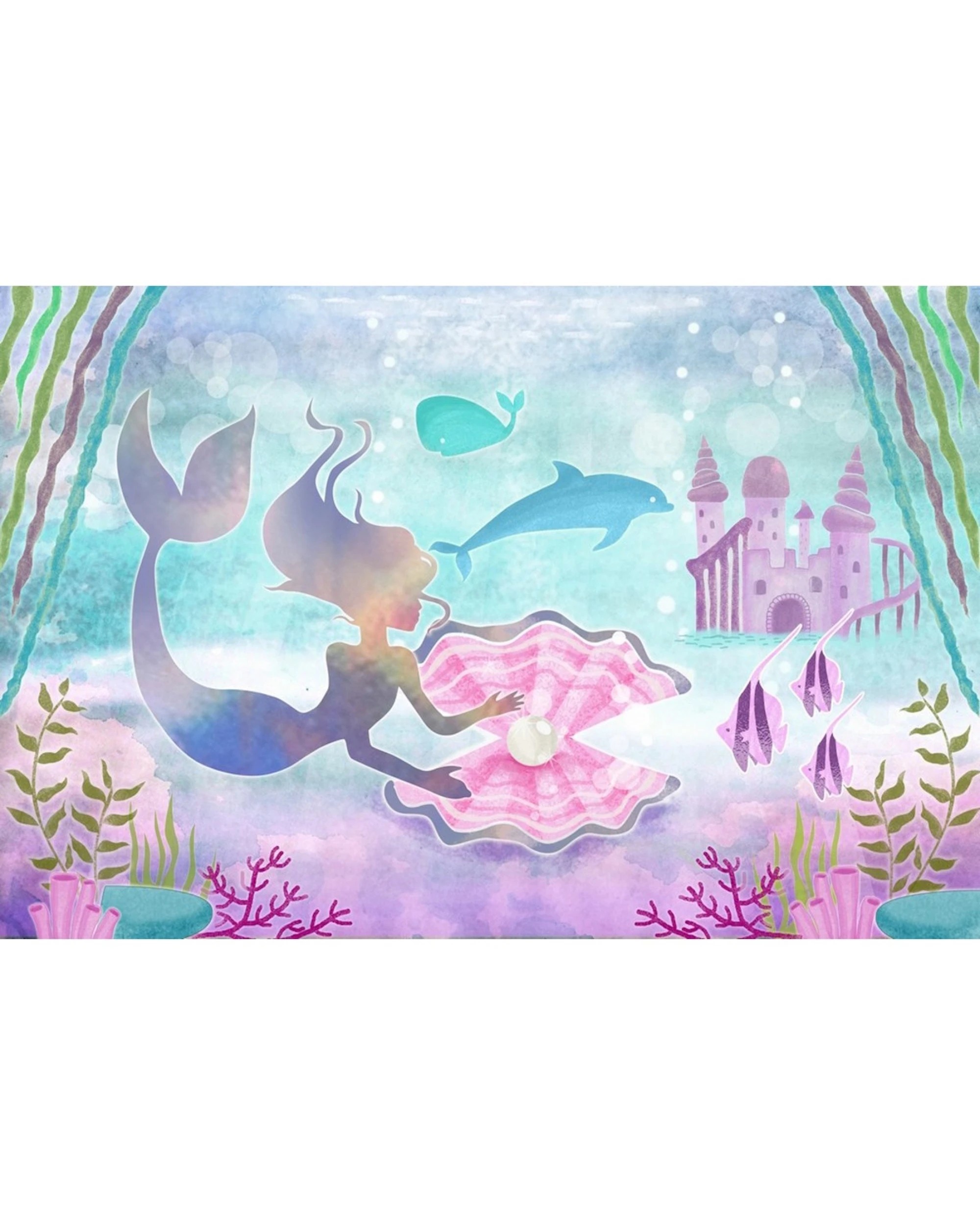 1 Partyrama Mermaid Large Fabric Backdrop, 1 of 2