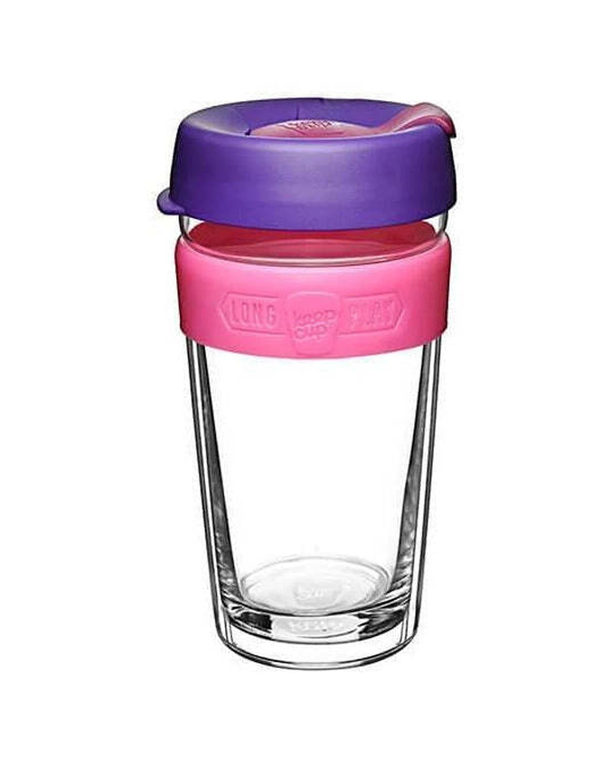 1 KeepCup LongPlay Reusable 454ml Glass Coffee Cup Leakproof Portable Design - Multi, 1 of 1