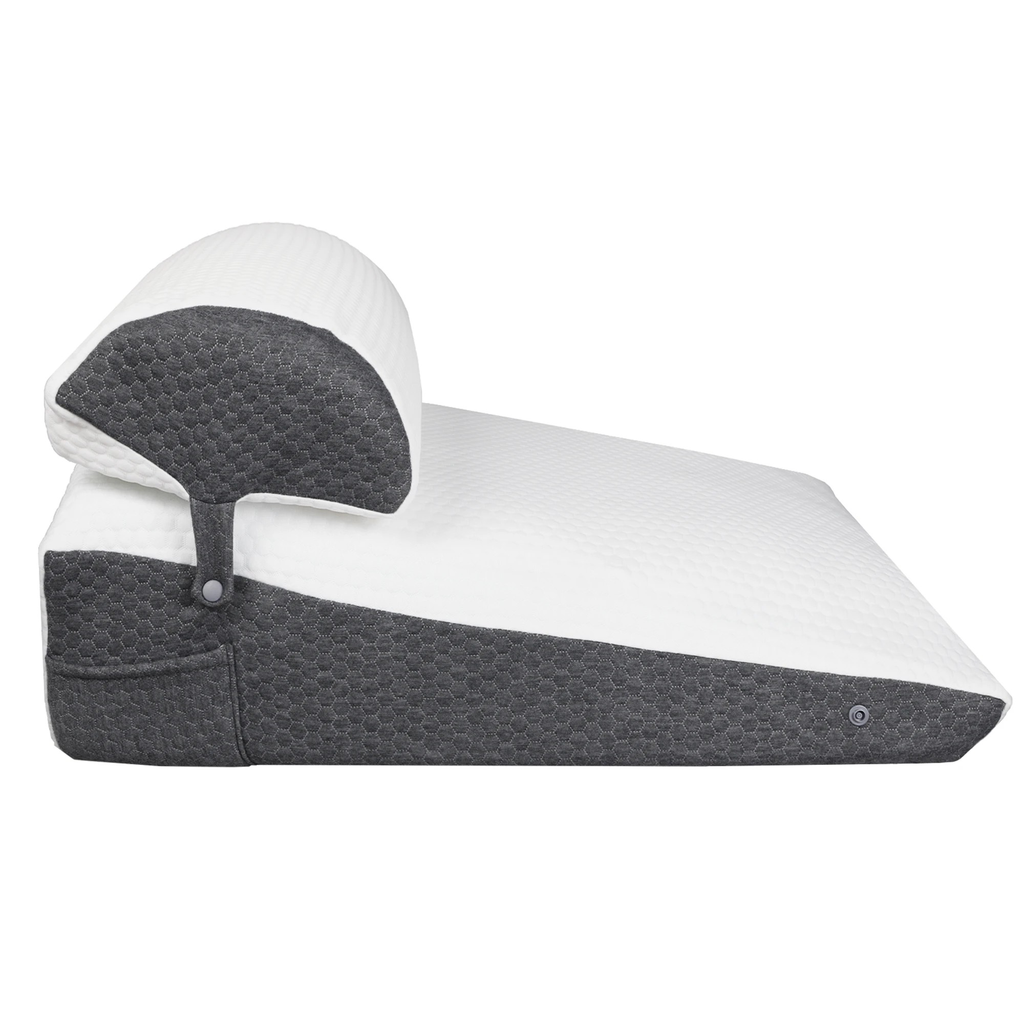 2 Dreamz Memory Foam Wedge Pillow Bed Back Neck Support Leg Raiser Cushion, 2 of 9