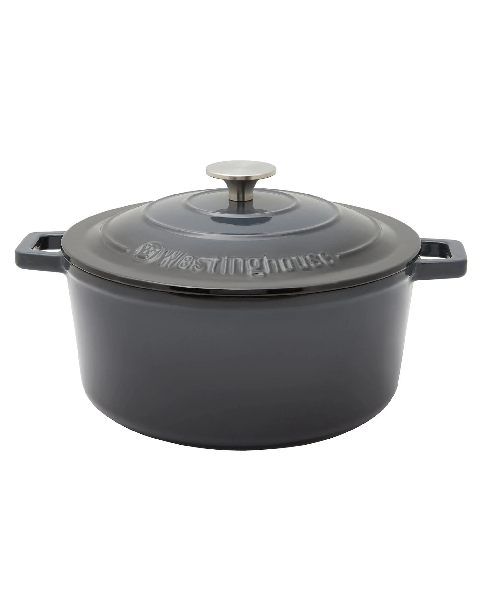 1 Westinghouse 5L Round Cast Iron Casserole Pot, 1 of 7