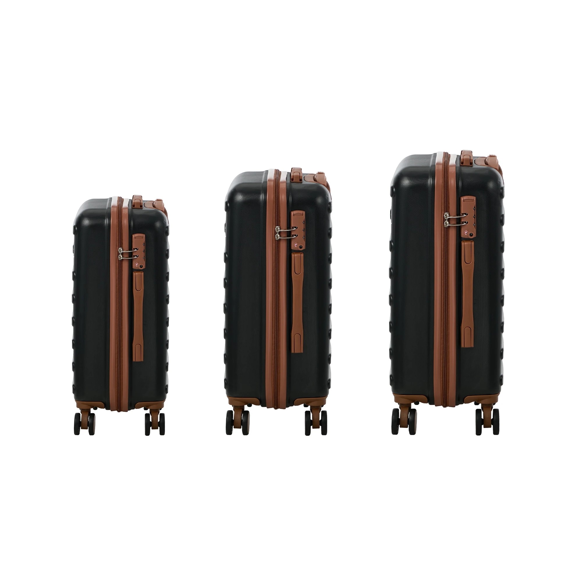 9 Mazam 3PCS Luggage Suitcase Trolley Set TSA Lock Hard Shell Case - Black, 9 of 10