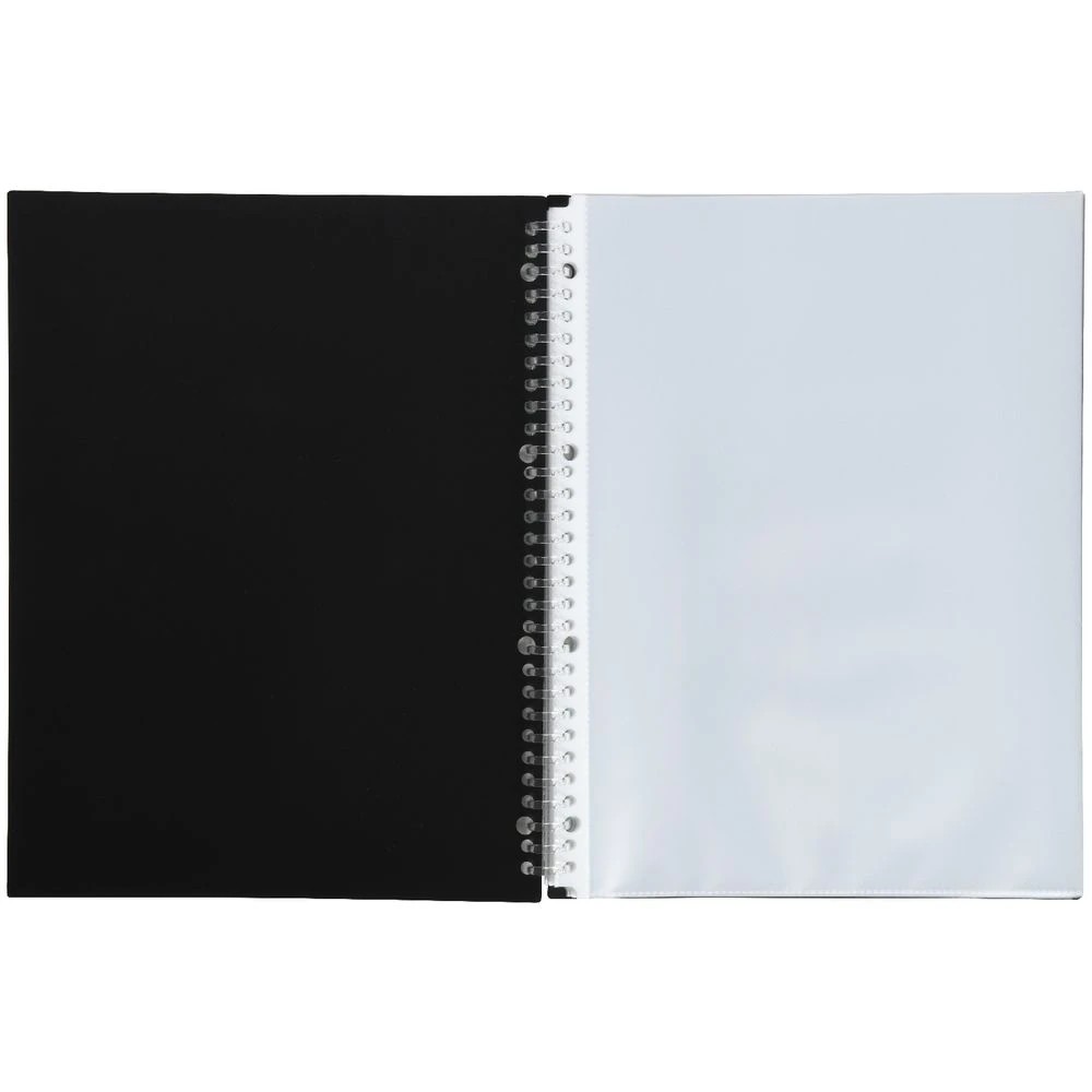 3 Aqua Drops Refillable Display Book A4 10 Pocket Black, 3 of 5