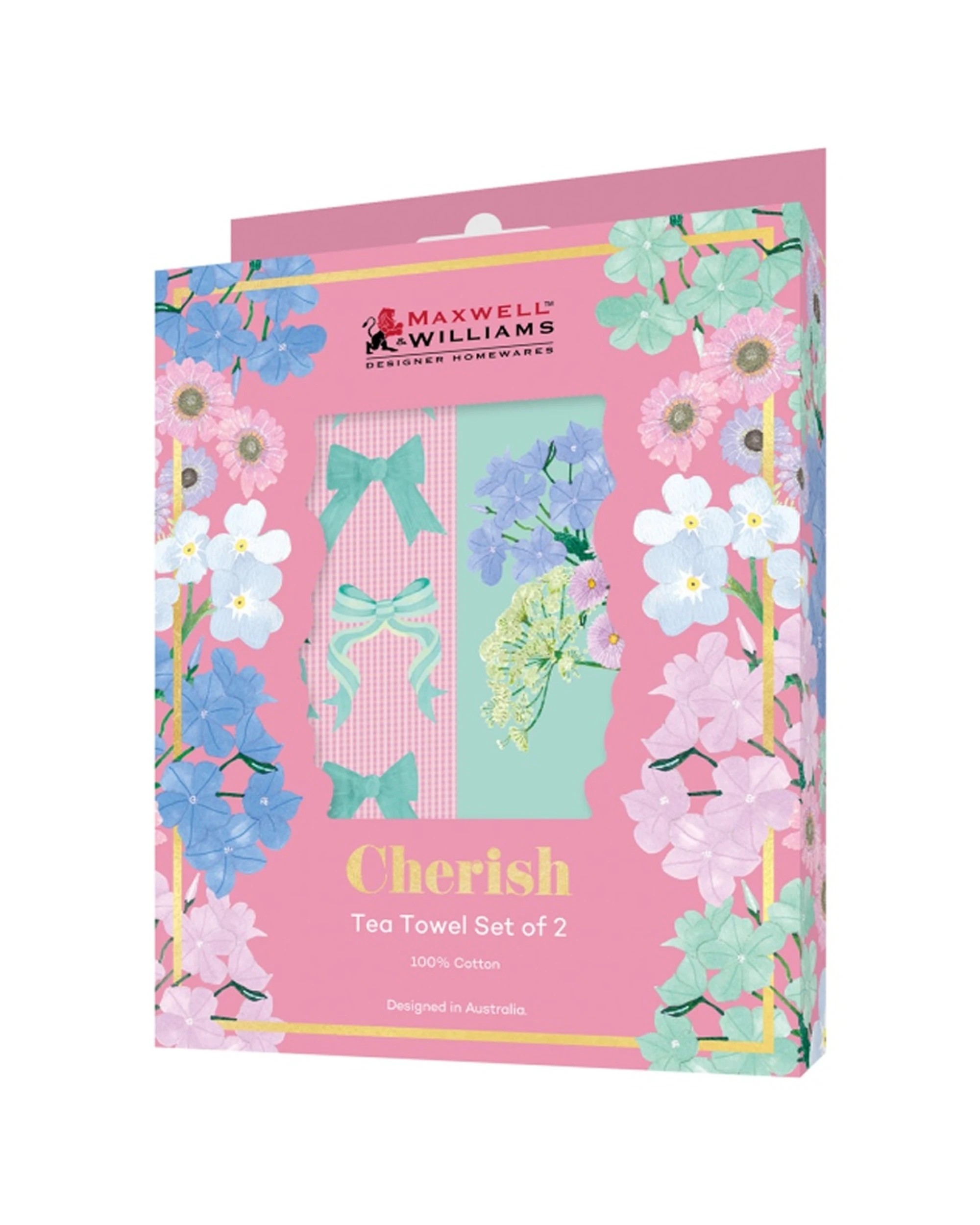 5 Maxwell & Williams 2pc Cherish Cotton Tea Towel Kitchenware Set 70x50cm - Multi, 5 of 5