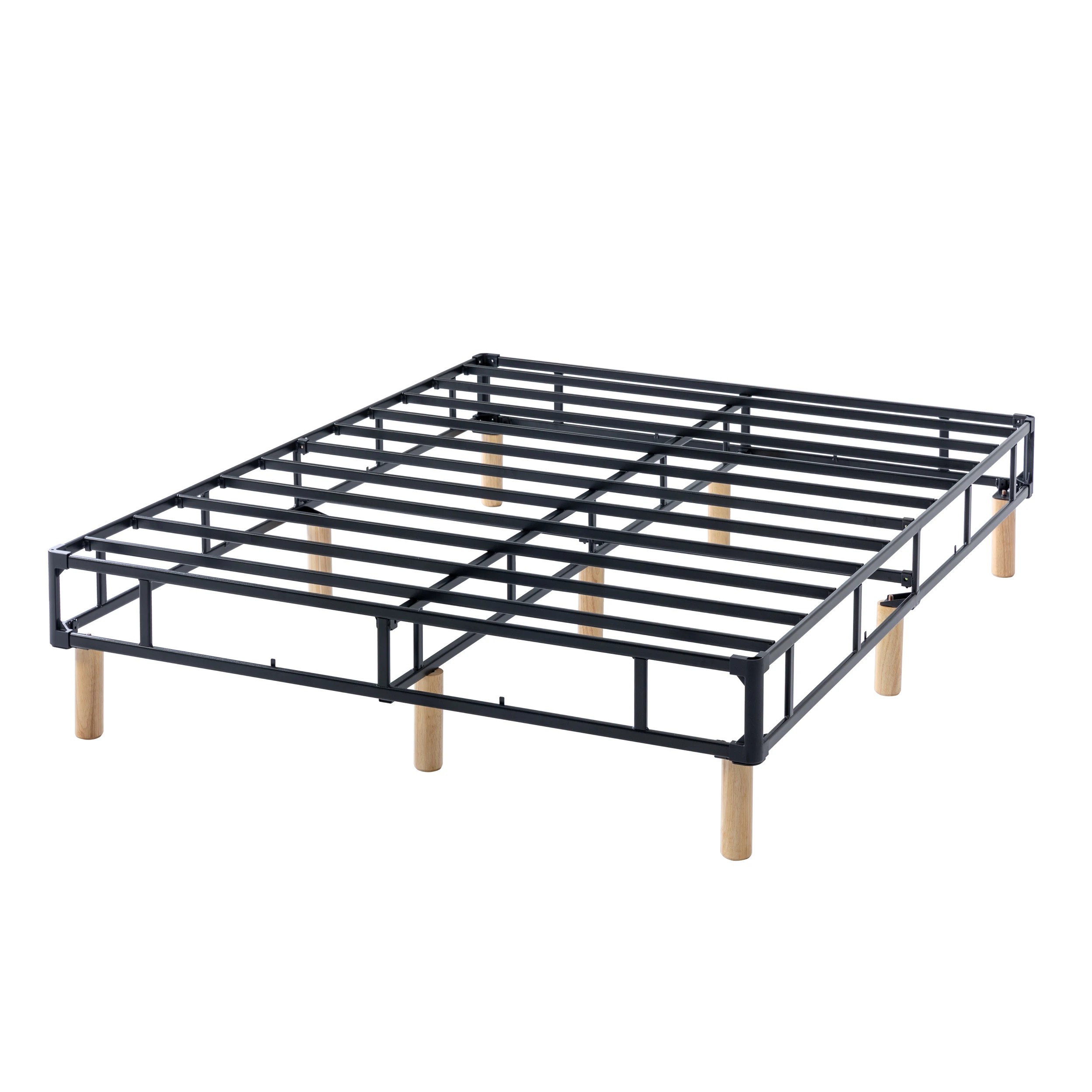 9 Queen Bed Upholstered Quick Snap Bed Frame Base - Beige, 9 of 10