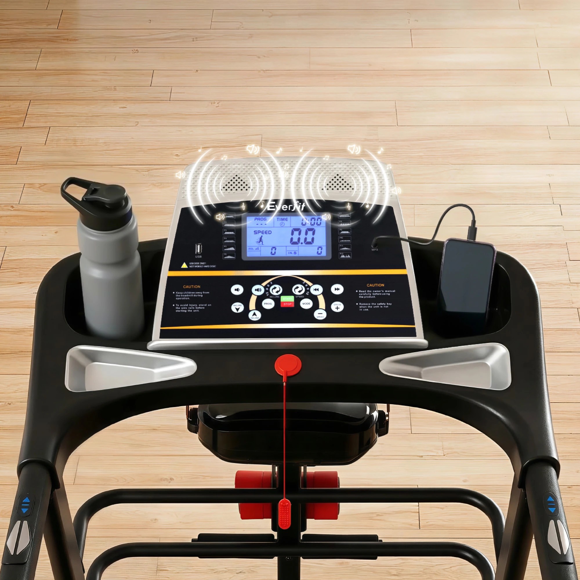 8 Everfit 5 in 1 Treadmill Electric Home Gym Fitness Exercise Machine w/ Massager 480mm, 8 of 10
