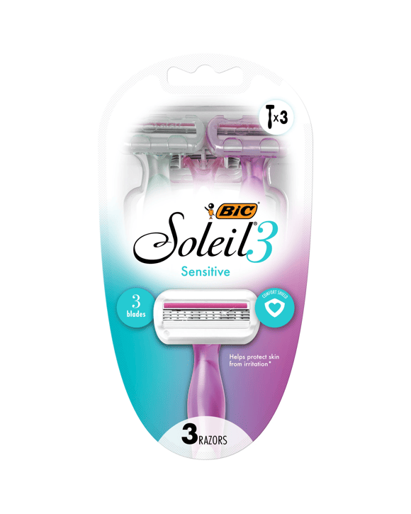 BIC 3 Pack Soleil Sensitive Womens Disposable Razors