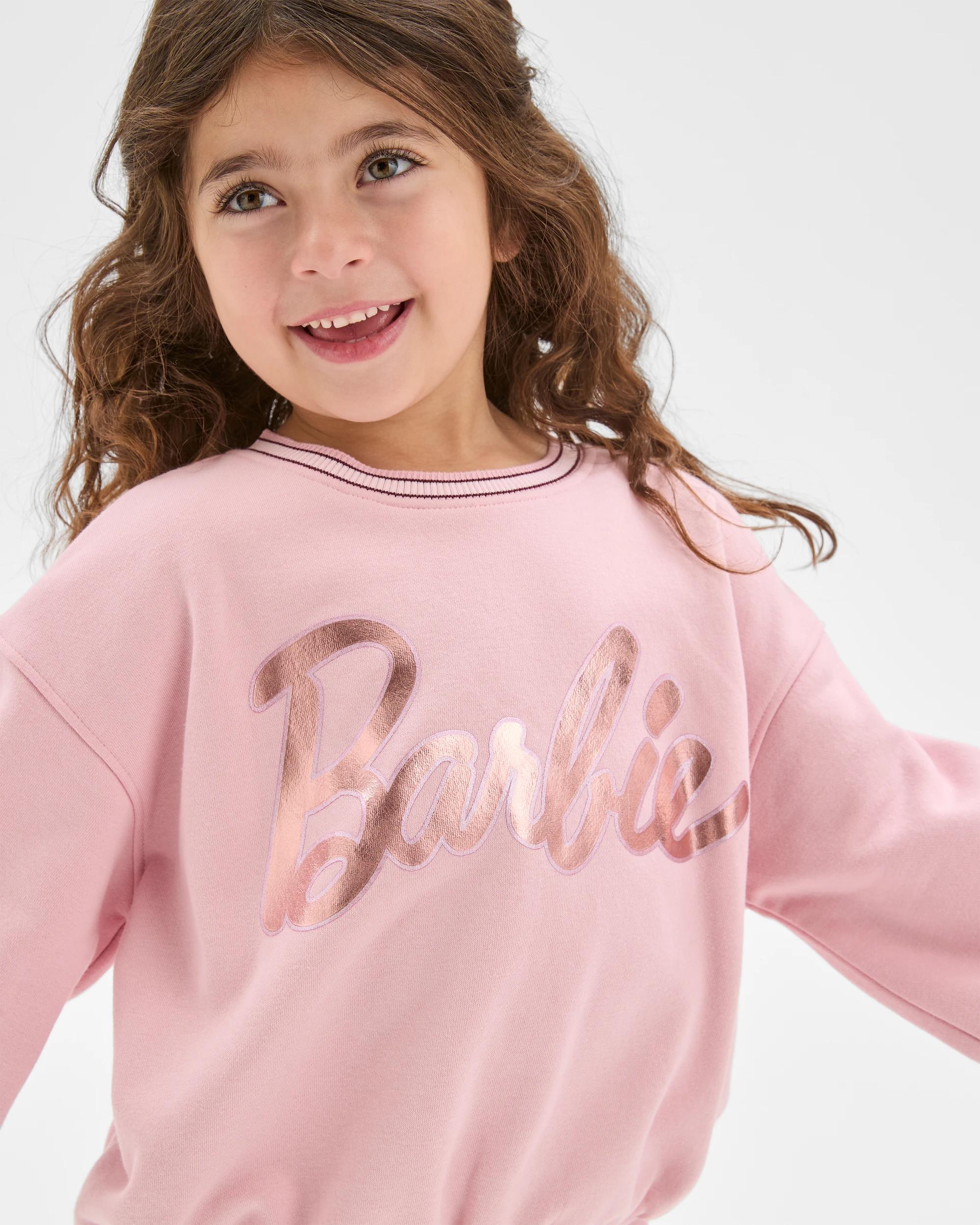 3 Barbie Australian Cotton Blend Fleece Jumper PINK, 3 of 6