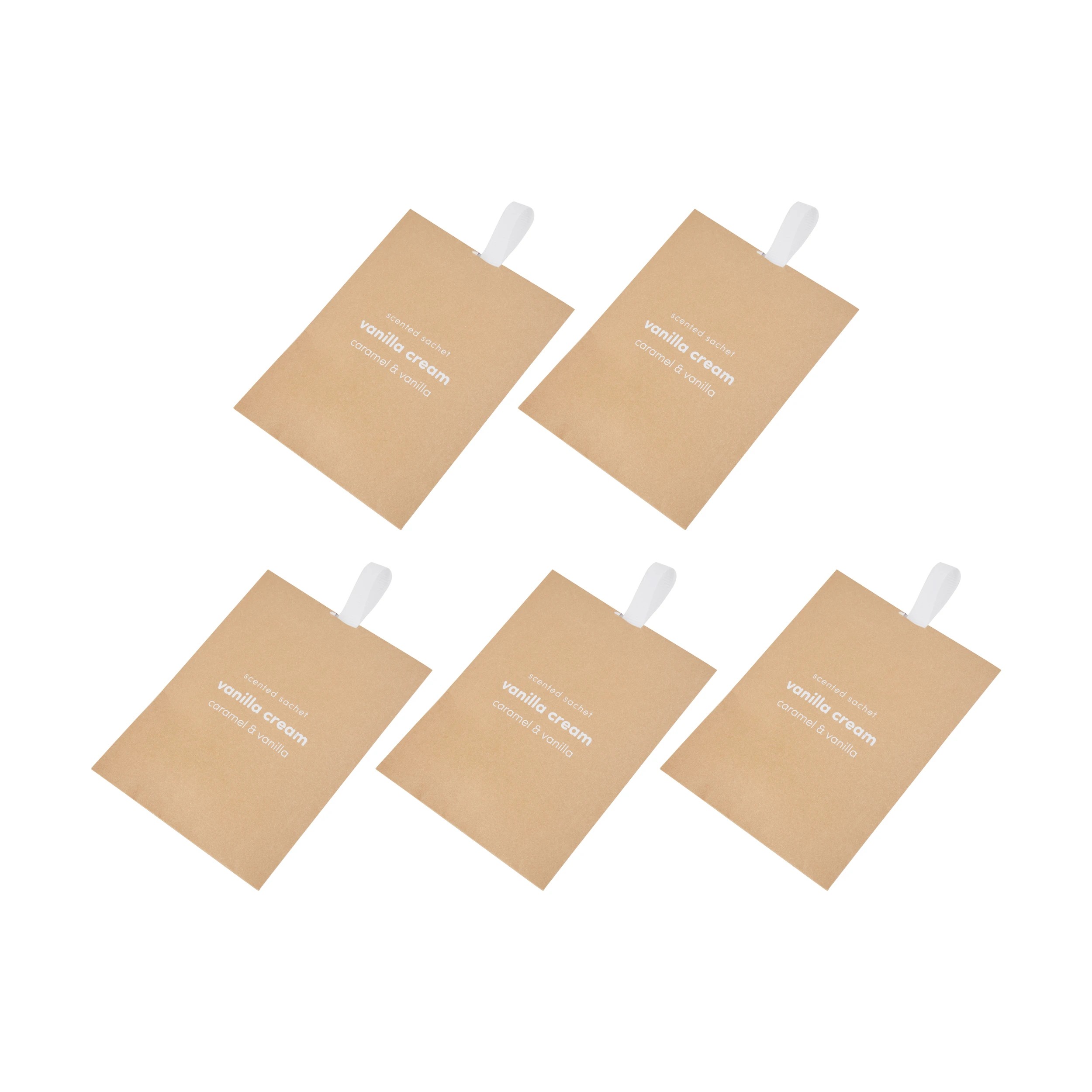 2 5 Piece Vanilla Cream Scented Sachets - Caramel and Vanilla, 2 of 4