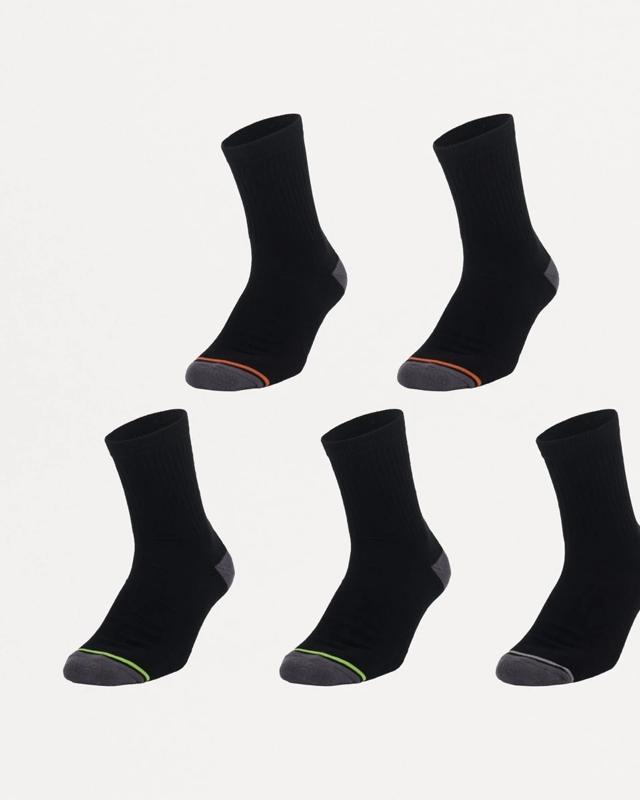 5 Pack Rib Workwear Crew S