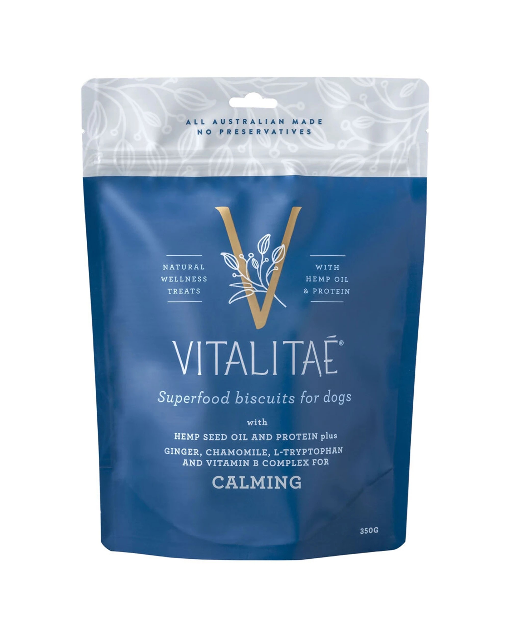 1 Vitalitae Dog Biscuits Calming With Hemp Oil And Protein 350g - Plain, 1 of 3