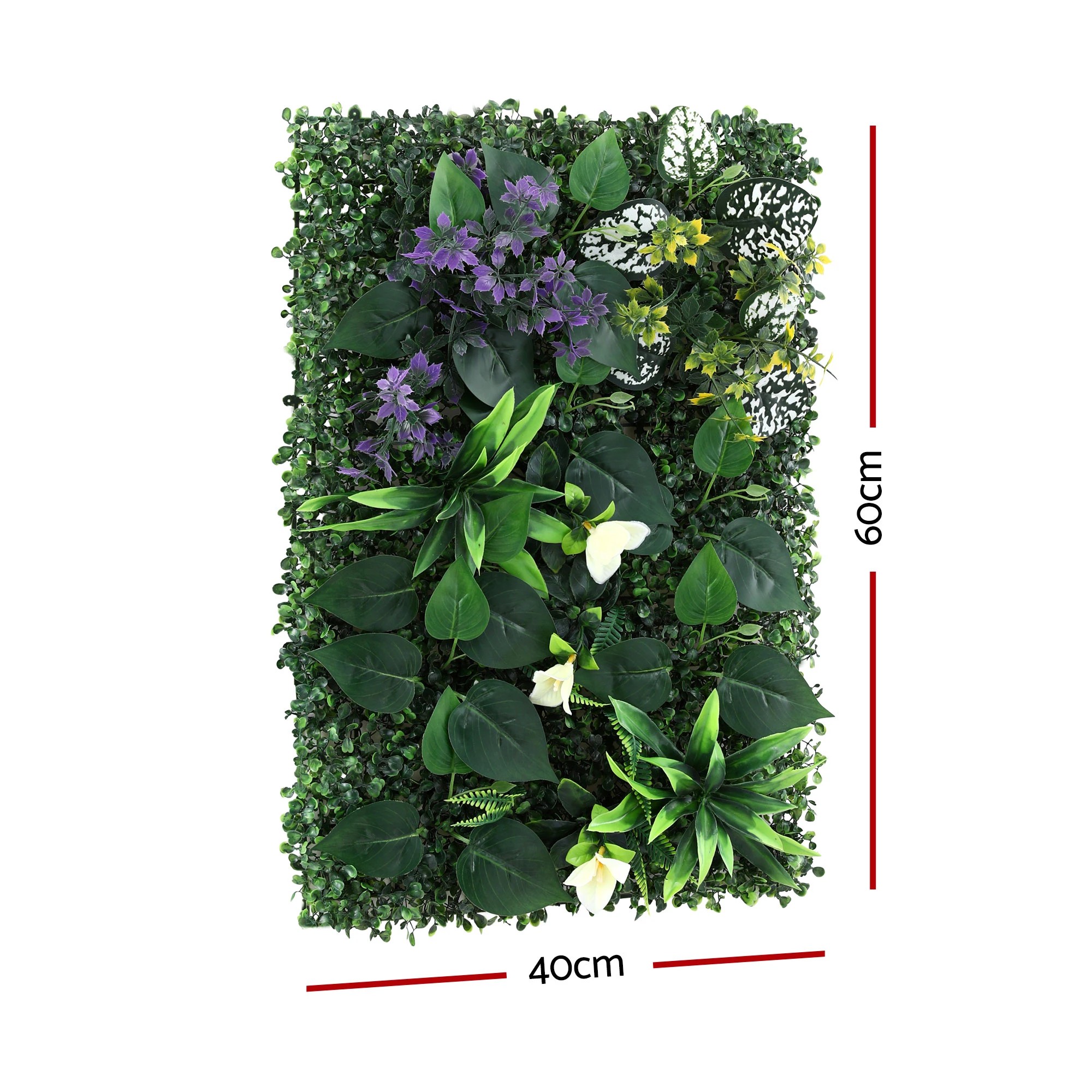 2 Gardeon 4PCS Artificial Plant Wall Panels 40X60CM Boxwood Panel Hedge Grass Backdrop Backyard - Green, 2 of 2