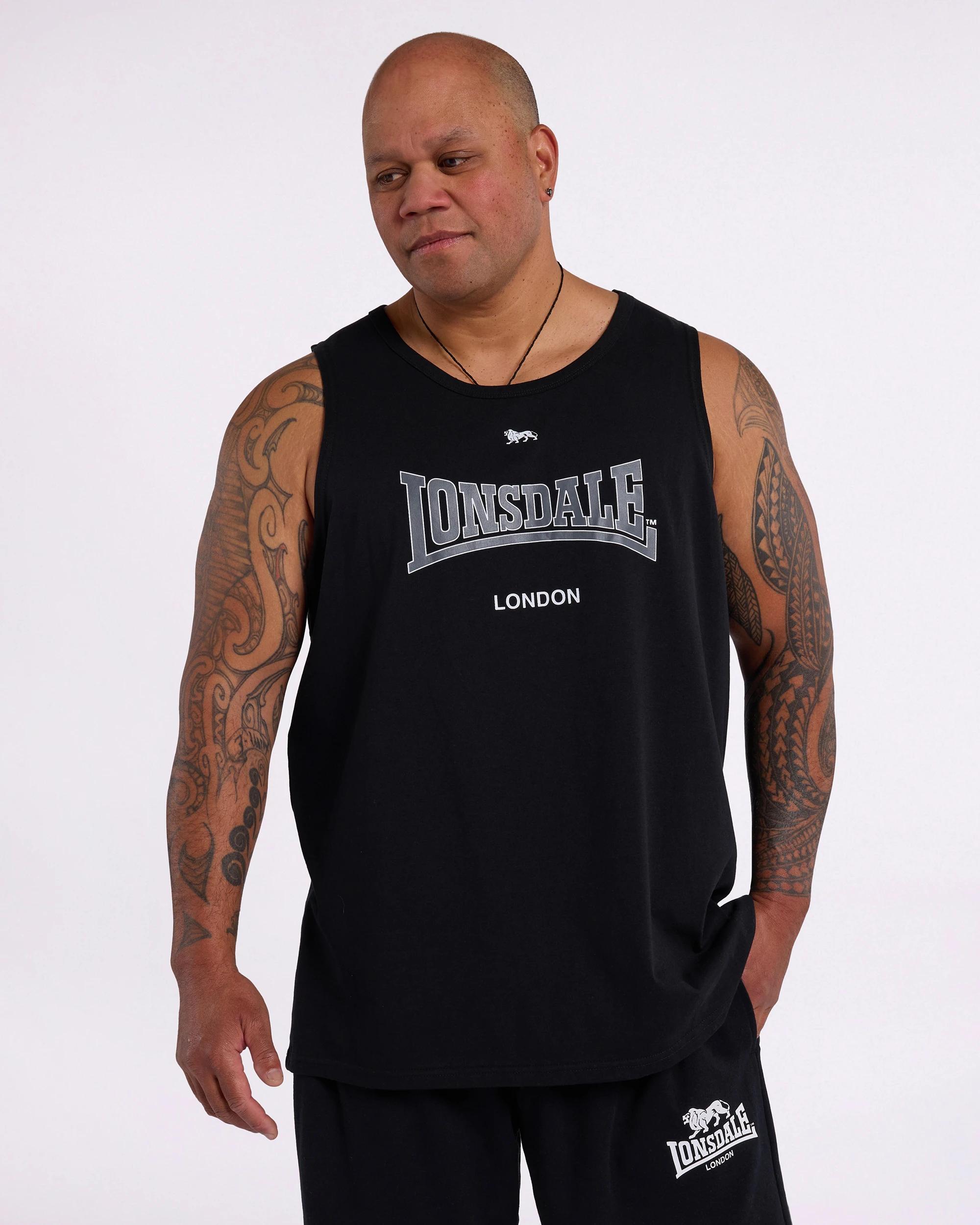 1 Plus Size Tank Top - Lonsdale London BLACK, 1 of 5