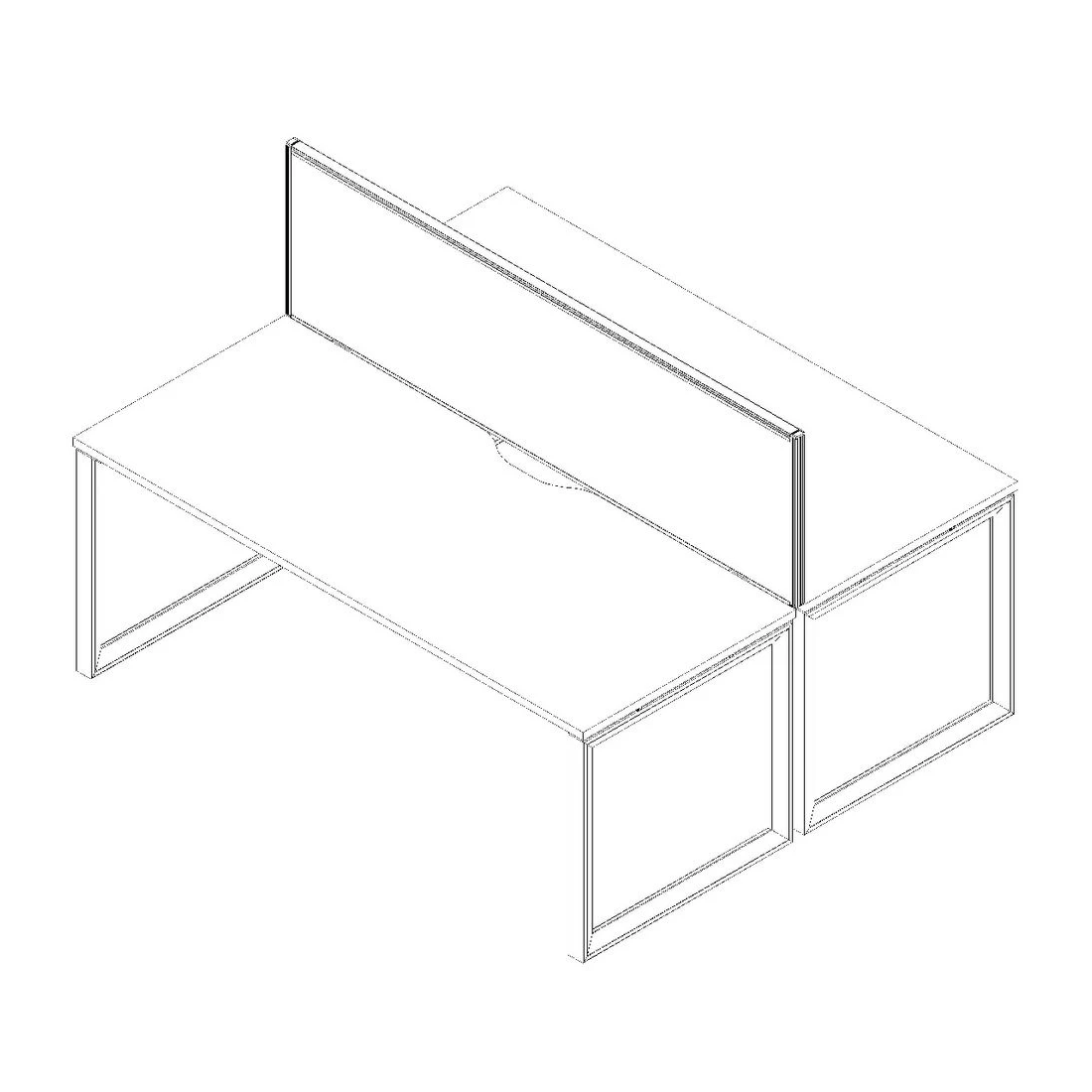 6 Stilford Screen 1800 W x 525 H mm White Frame Grey Fabric, 6 of 10