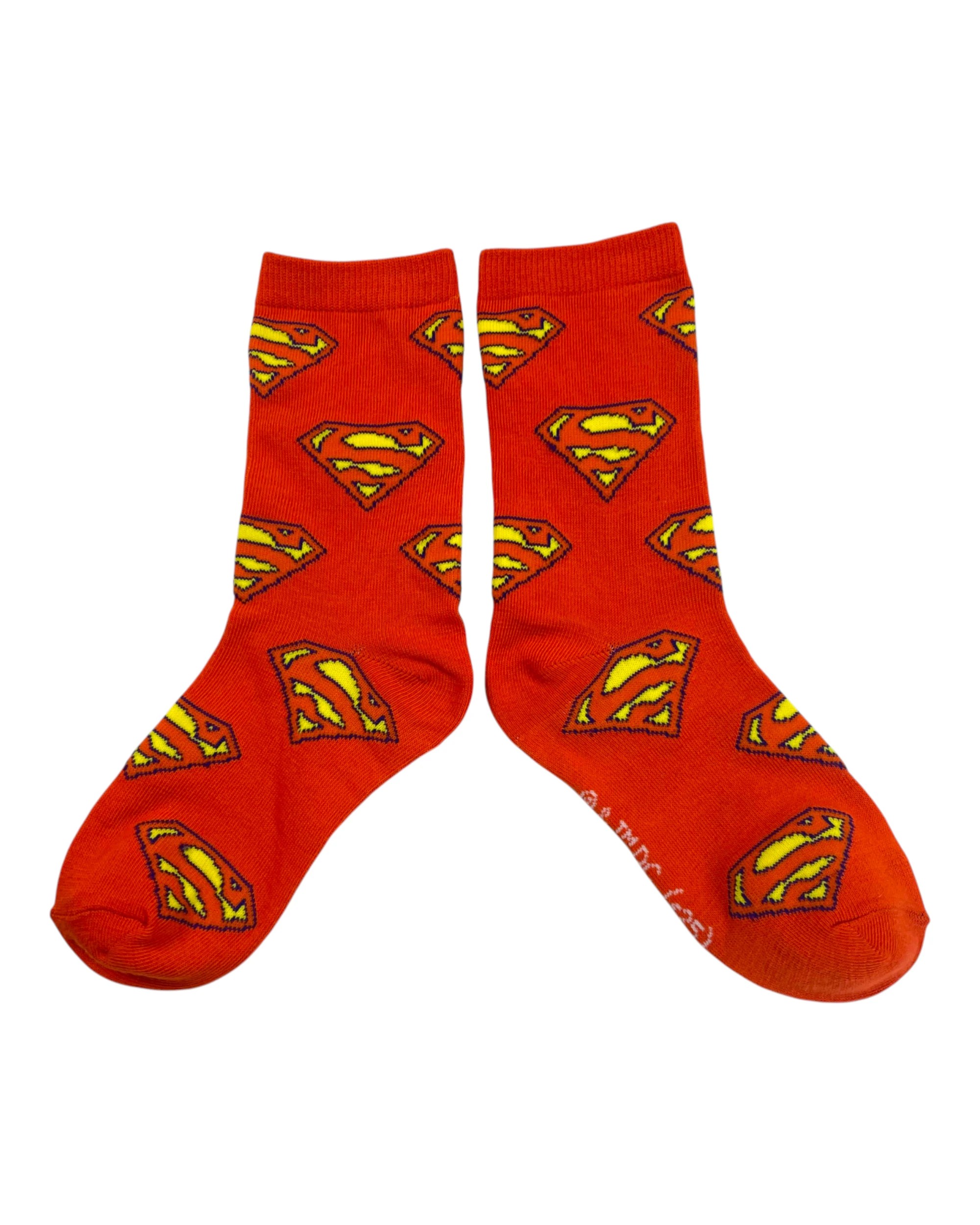 4 Warner Bros Superman Crew Kids Sock 4 Pack Asst. Size - 9-12, 4 of 5