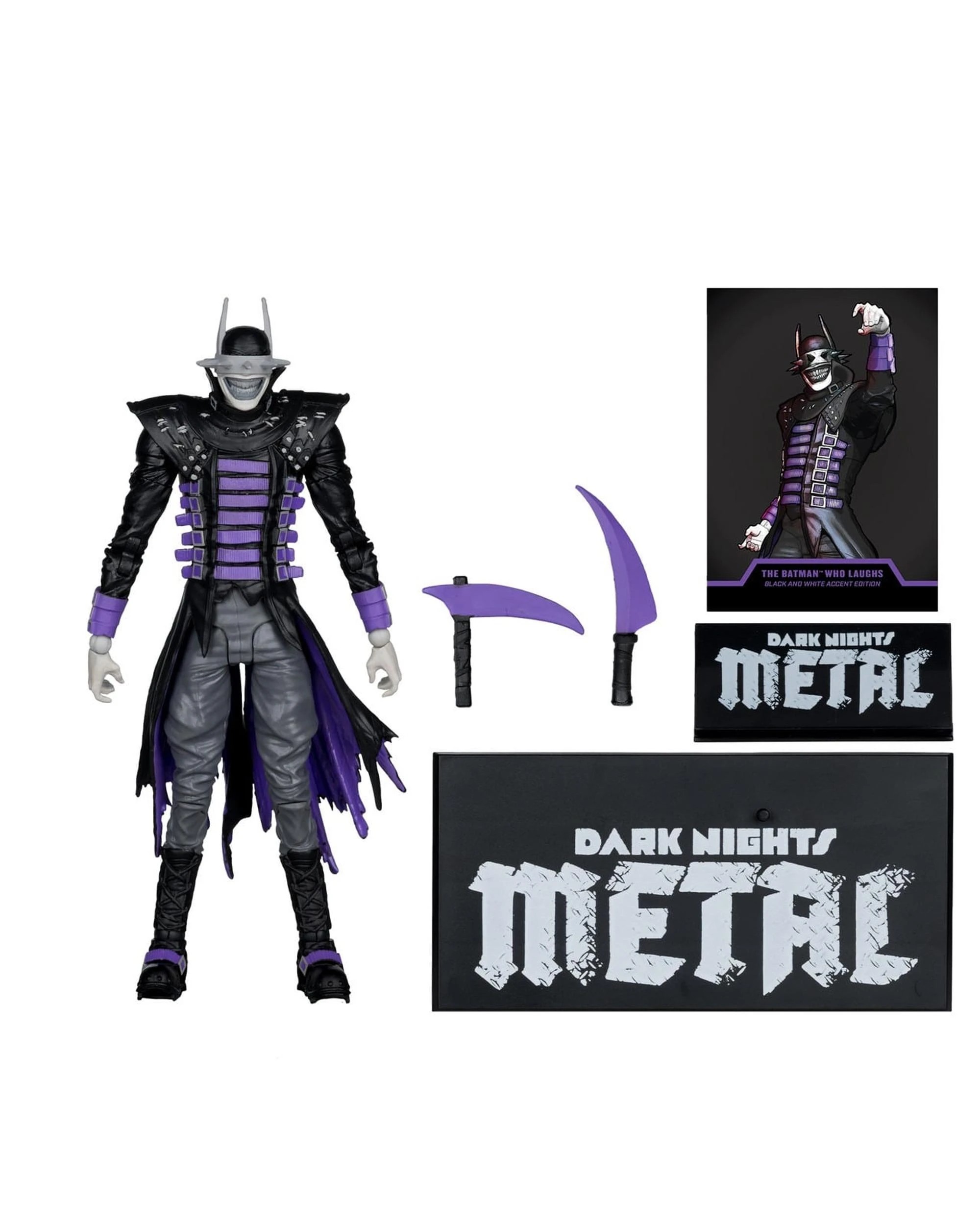 7 DC Multiverse Gold Label Dark Nights Metal The Batman Who Laughs Black and White Accent Edition 7 inch Action Figure, 7 of 10