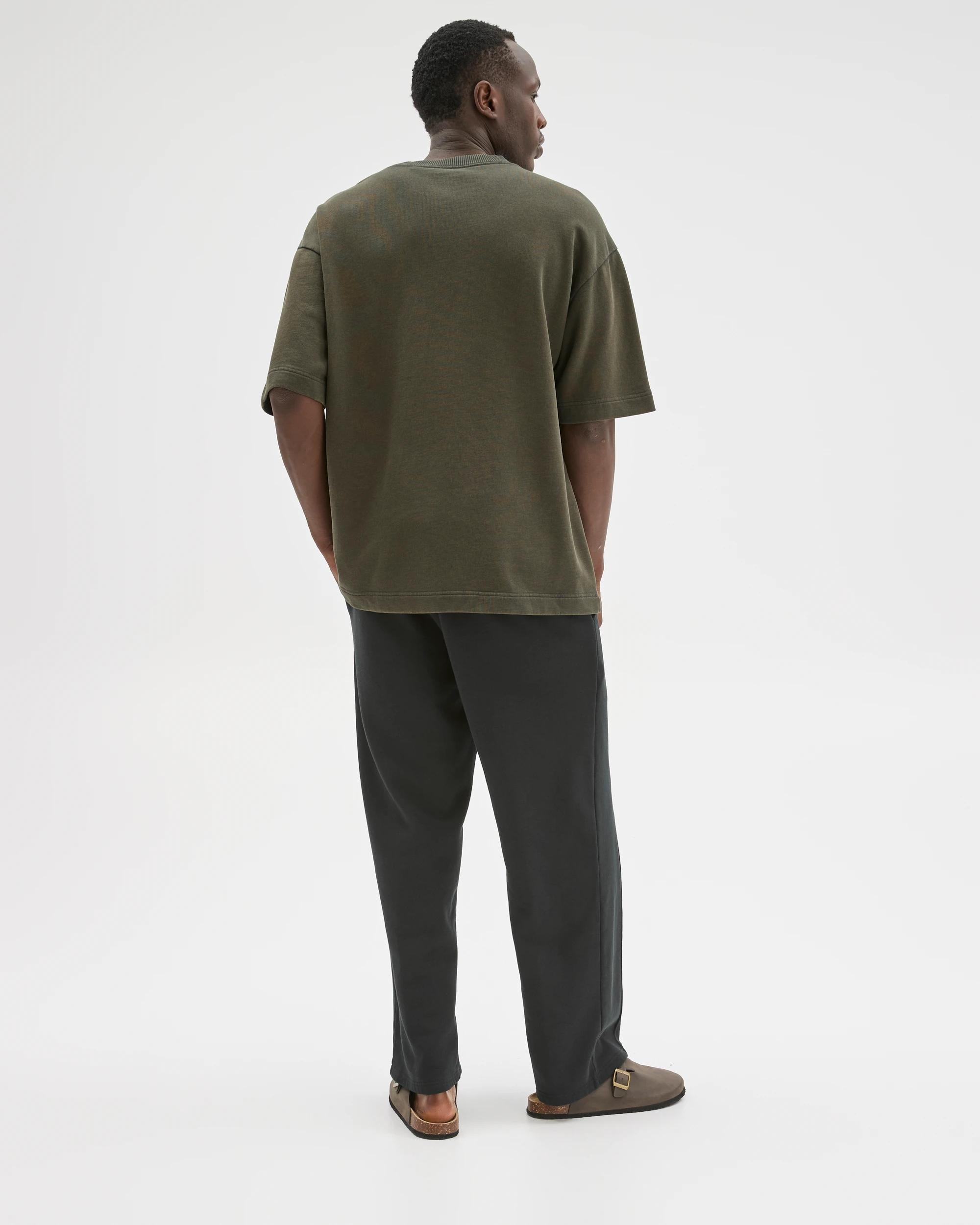 4 Commons Australian Cotton Blend Loose Fit Uncuffed Trackpants WASHED BLACK, 4 of 5