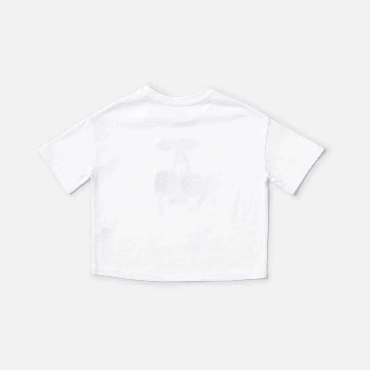 8 Short Sleeve Oversized Applique T-shirt Cherry, 8 of 8
