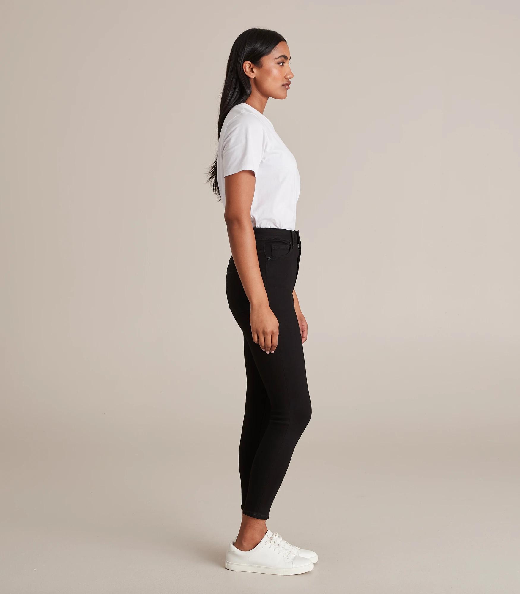 3 Target Sophie Skinny High Rise Crop Length Denim Jeans BLACK, 3 of 6