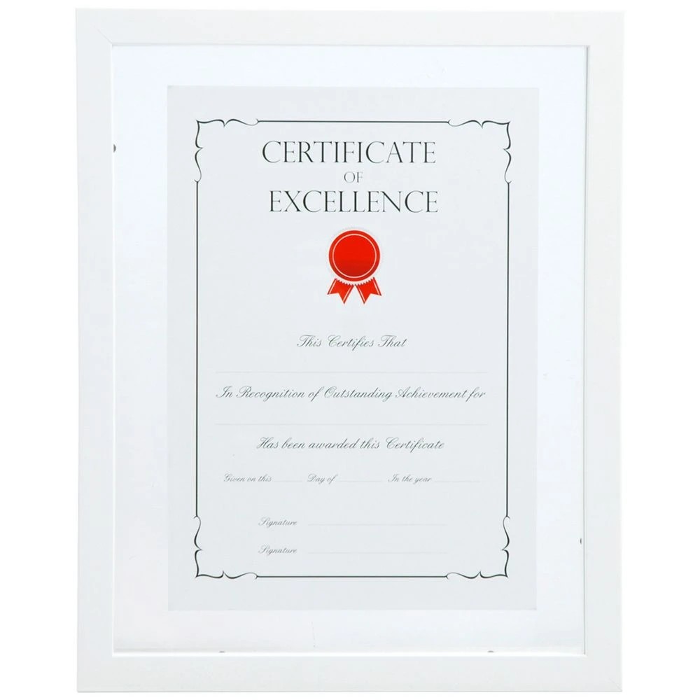 1 A4 Floating Certificate Frame White, 1 of 2