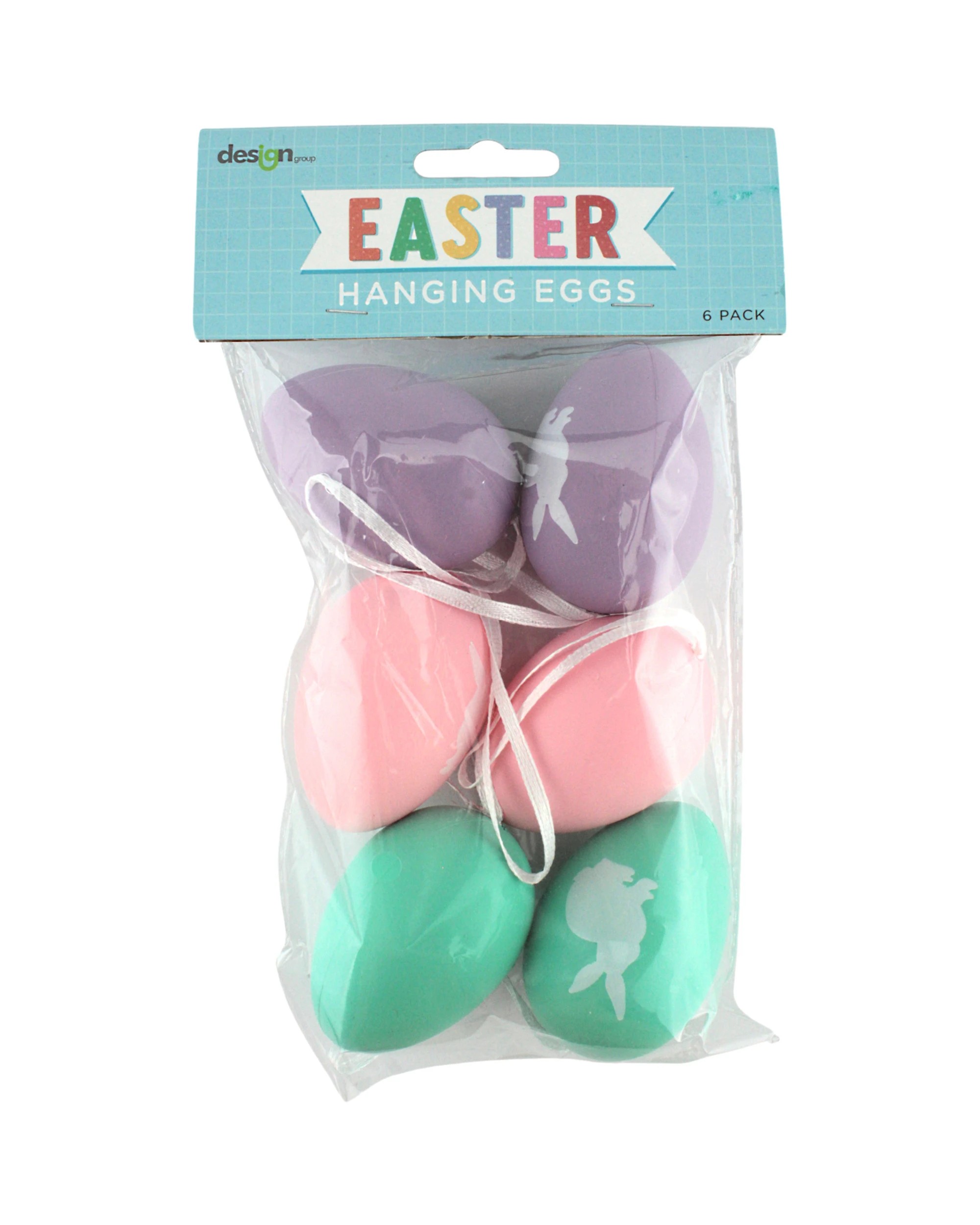 3 Design Group Easter Rabbit Hanging Egg Decorations Pack of 6Multi - Multi, 3 of 4
