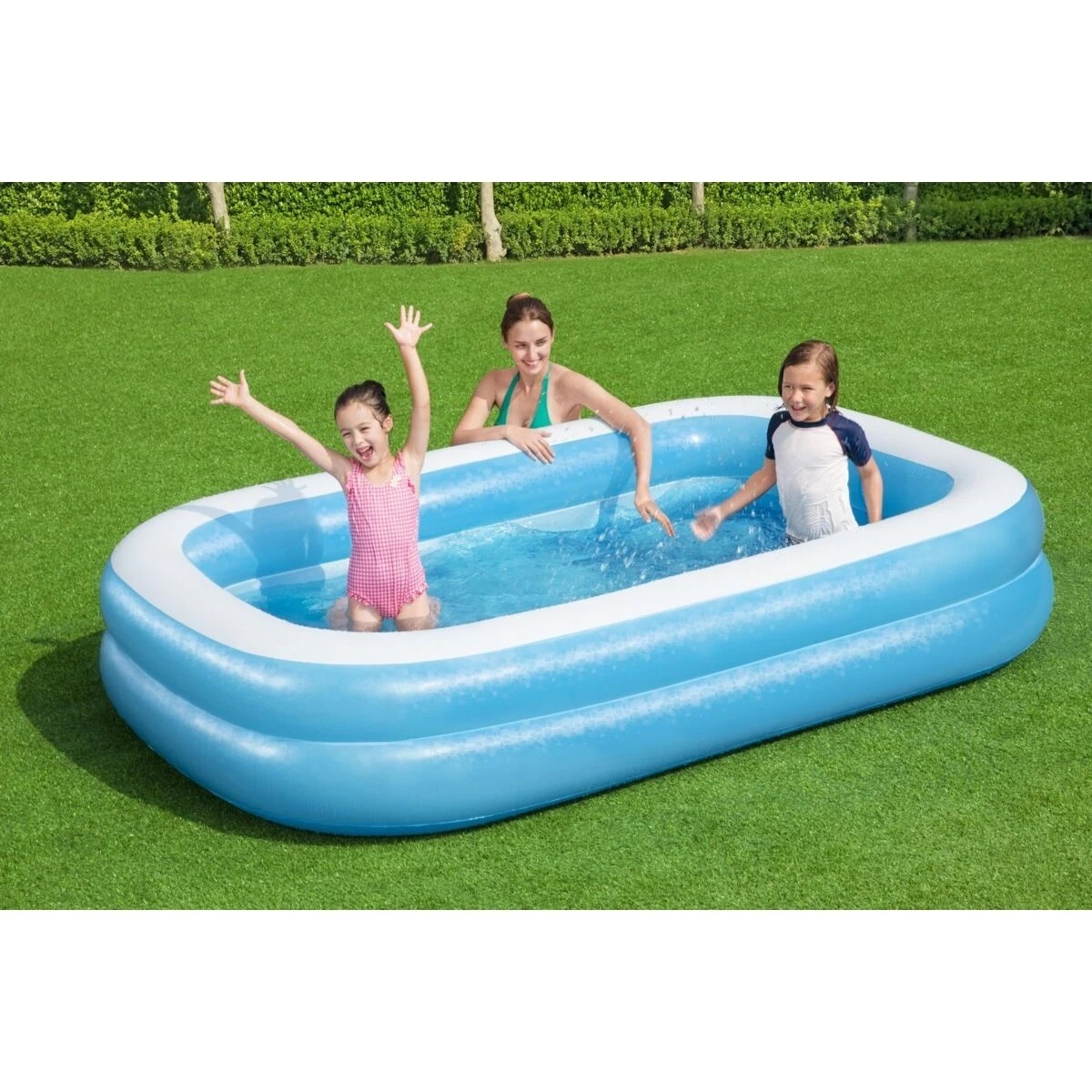 1 Bestway Blue Rectangular Family Pool, 1 of 5