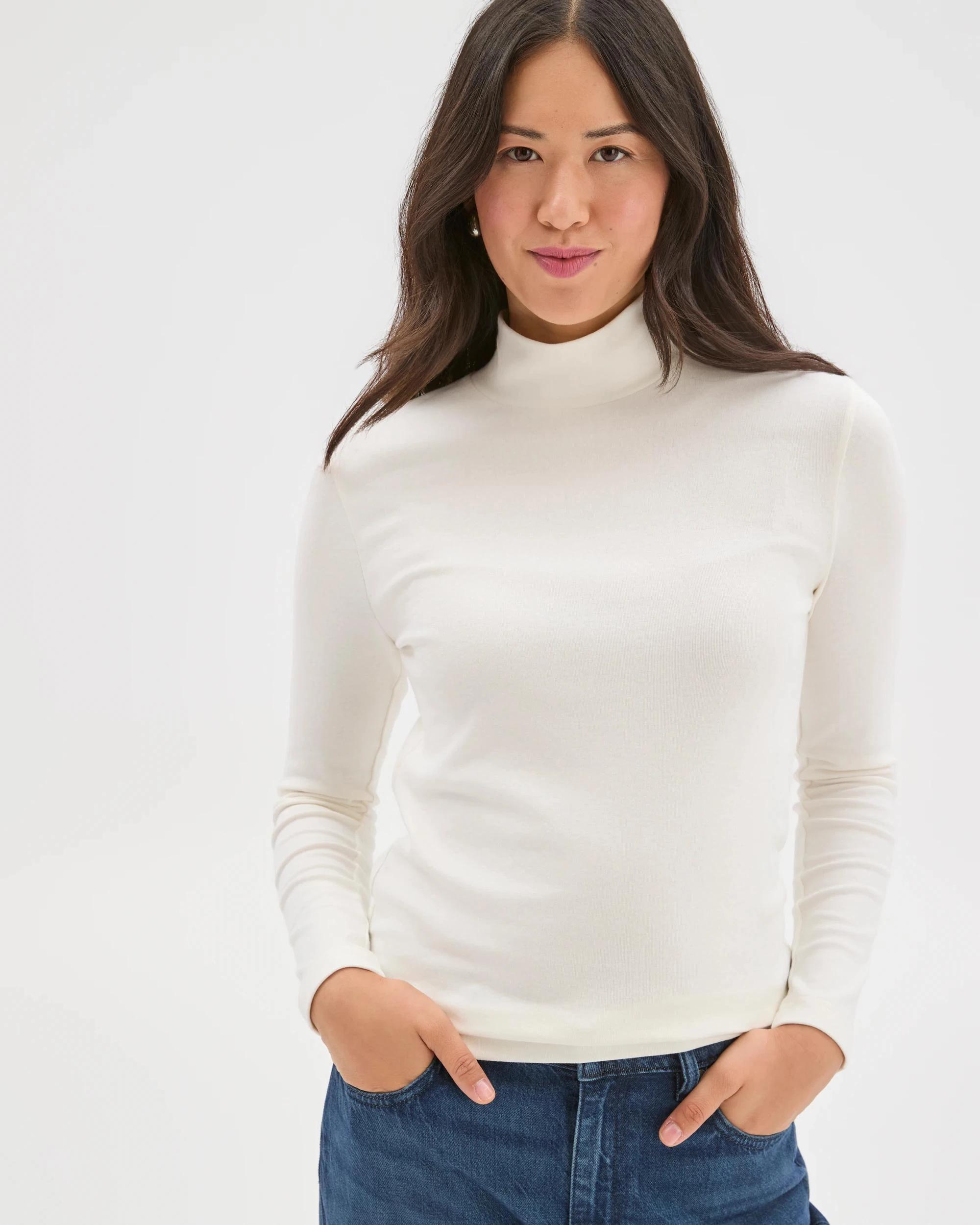 3 Target Woman Soft Touch Long Sleeve Skivvy Top CLOUD DANCER, 3 of 6