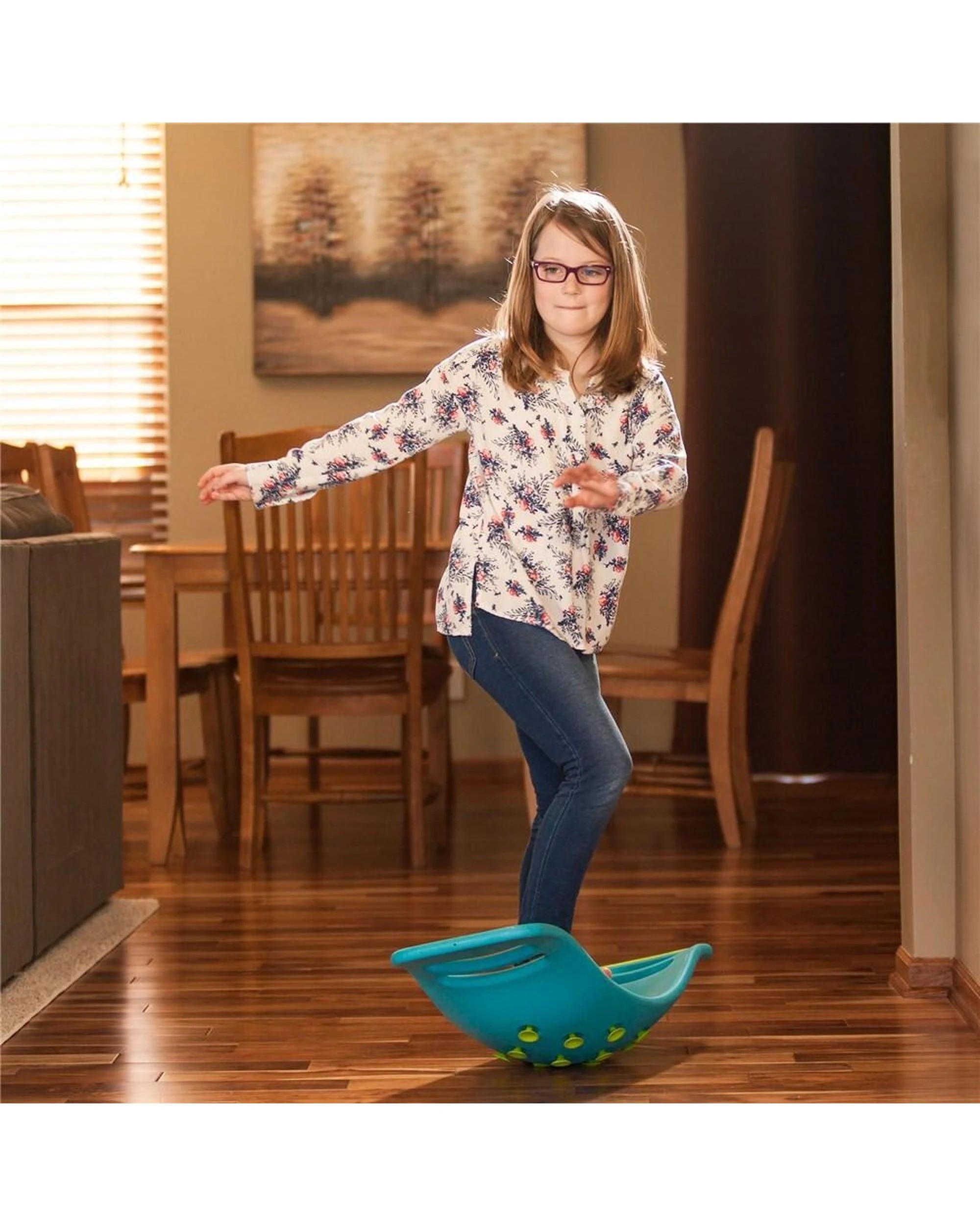 4 Fat Brain Teeter Popper Kids Balance Toy  Rocking Seat  Green FA0952, 4 of 4