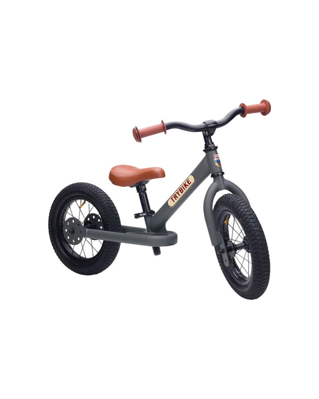 Trybike Steel Balance Bike Adjustable Seat Kids Two Wheel - Grey - Kmart