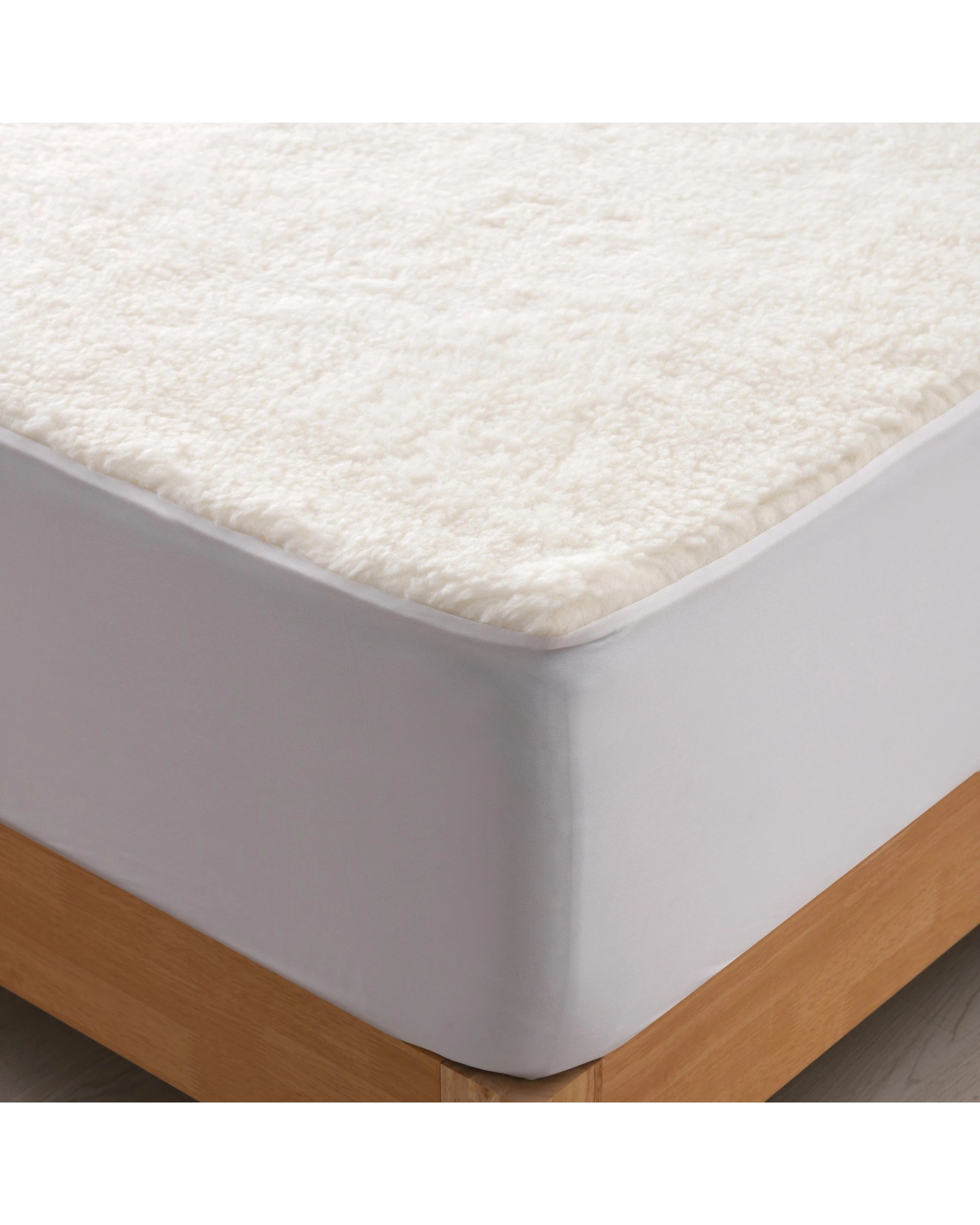 3 Dreamaker 300GSM Wool Fleece Mattress Underlay - Queen Bed - Beige, 3 of 7