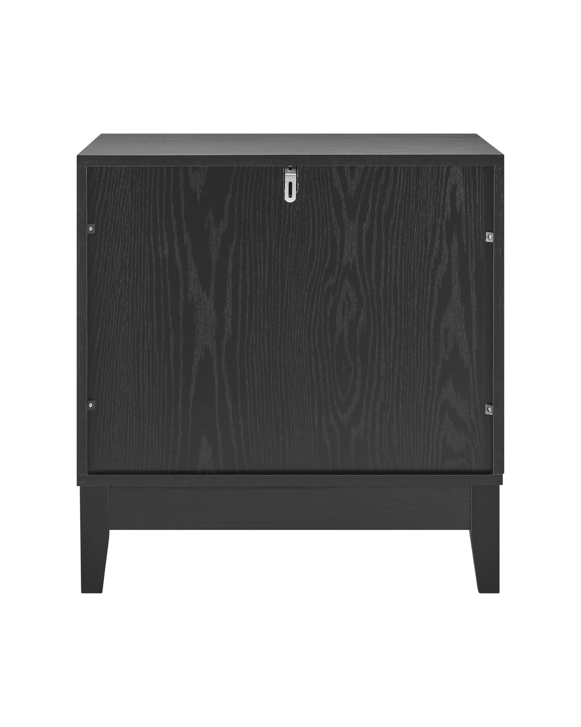 4 Kodu Bedside Unit Nightstand Side Table 1 Drawer Black - Black, 4 of 9