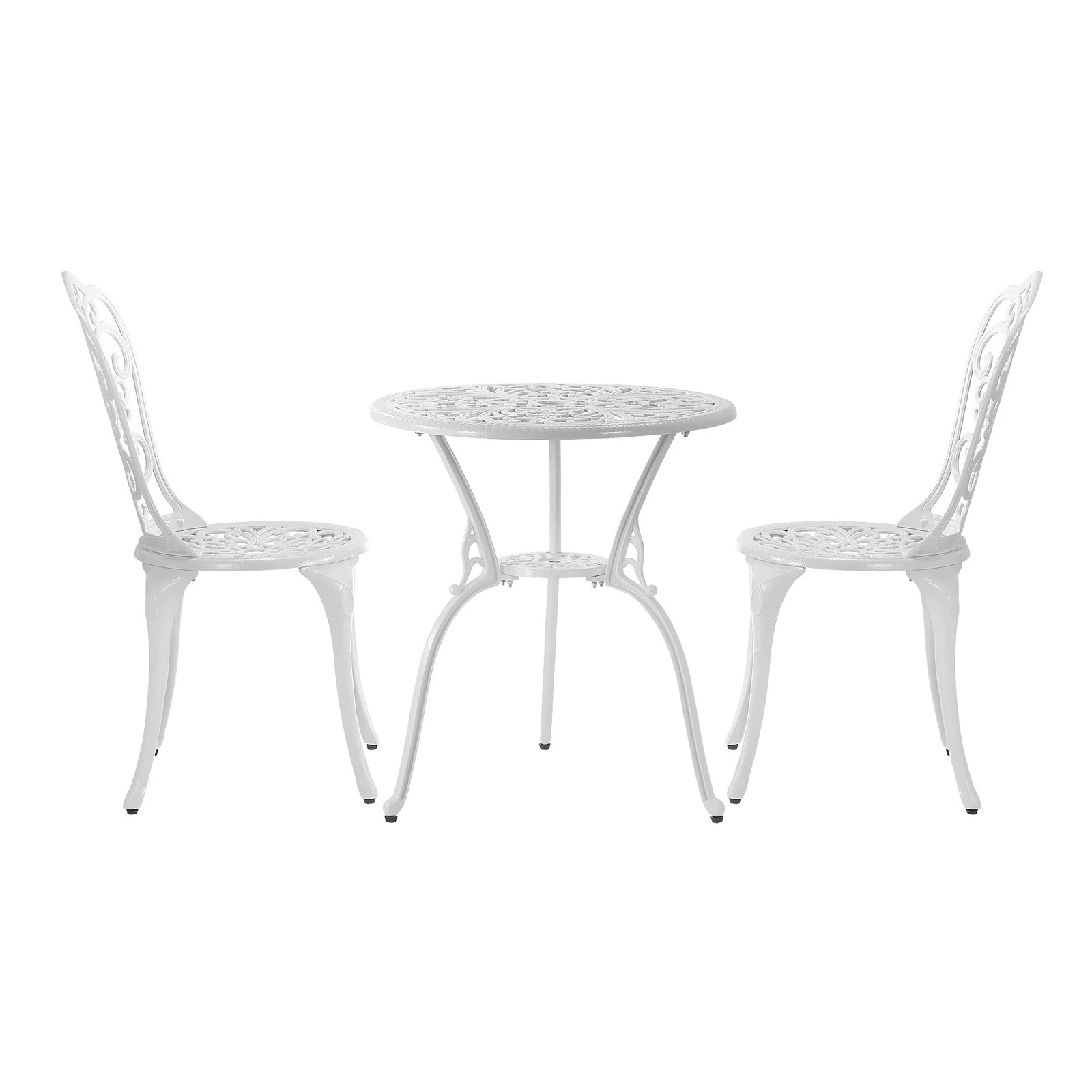 7 Livsip Bistro Outdoor Setting Chairs Table Patio Dining 3pcs Set Cast Aluminium
 - White, 7 of 10