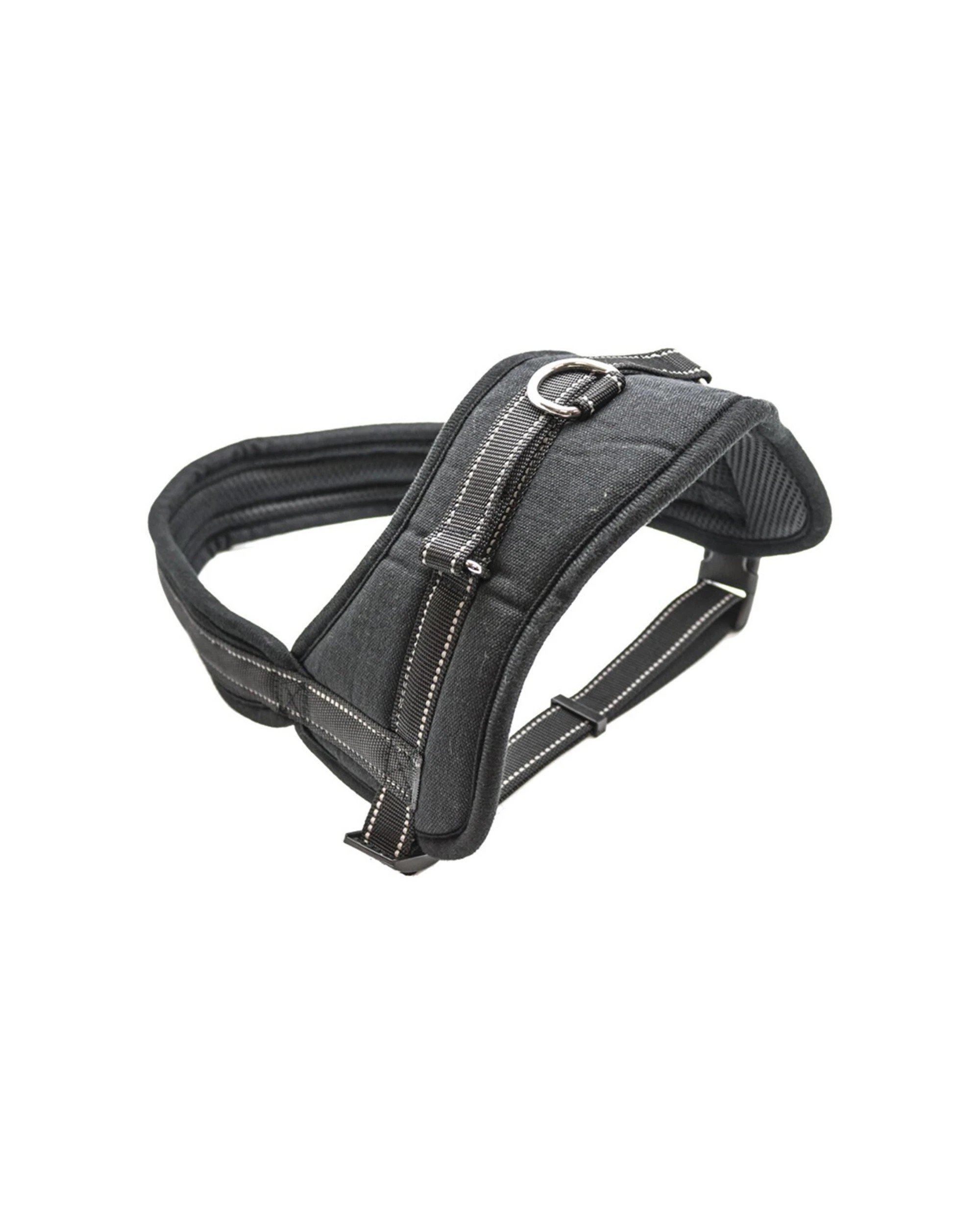 4 Paws And Claws 2pc Adjustable Strong Pet Harness Soft Padding XL 80-100cm - Black, 4 of 5