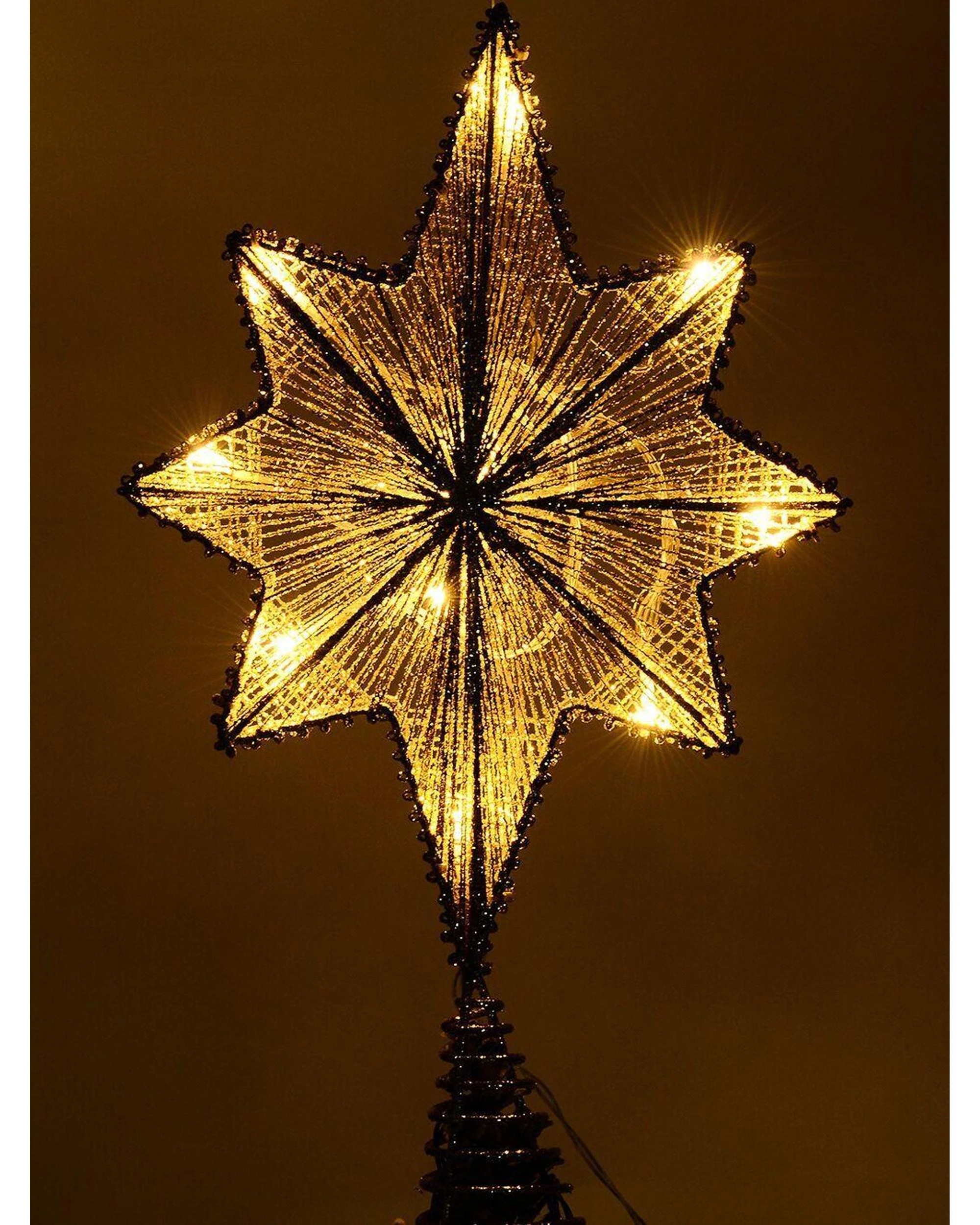 Christmas Warehouse Large Warm White LED Champagne Star Of Bethlehem ...