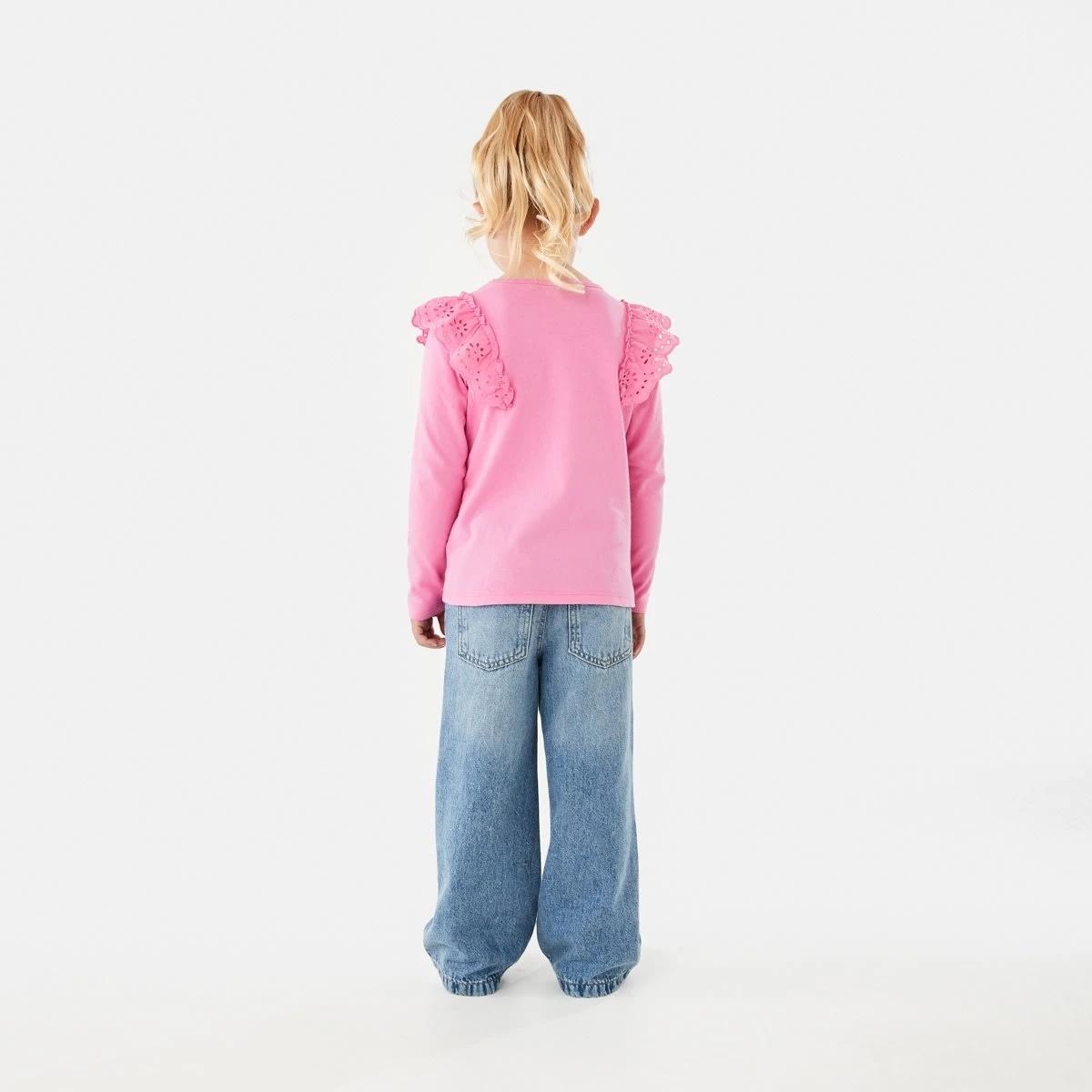 6 Broderie Trim Top Aurora Pnk, 6 of 8