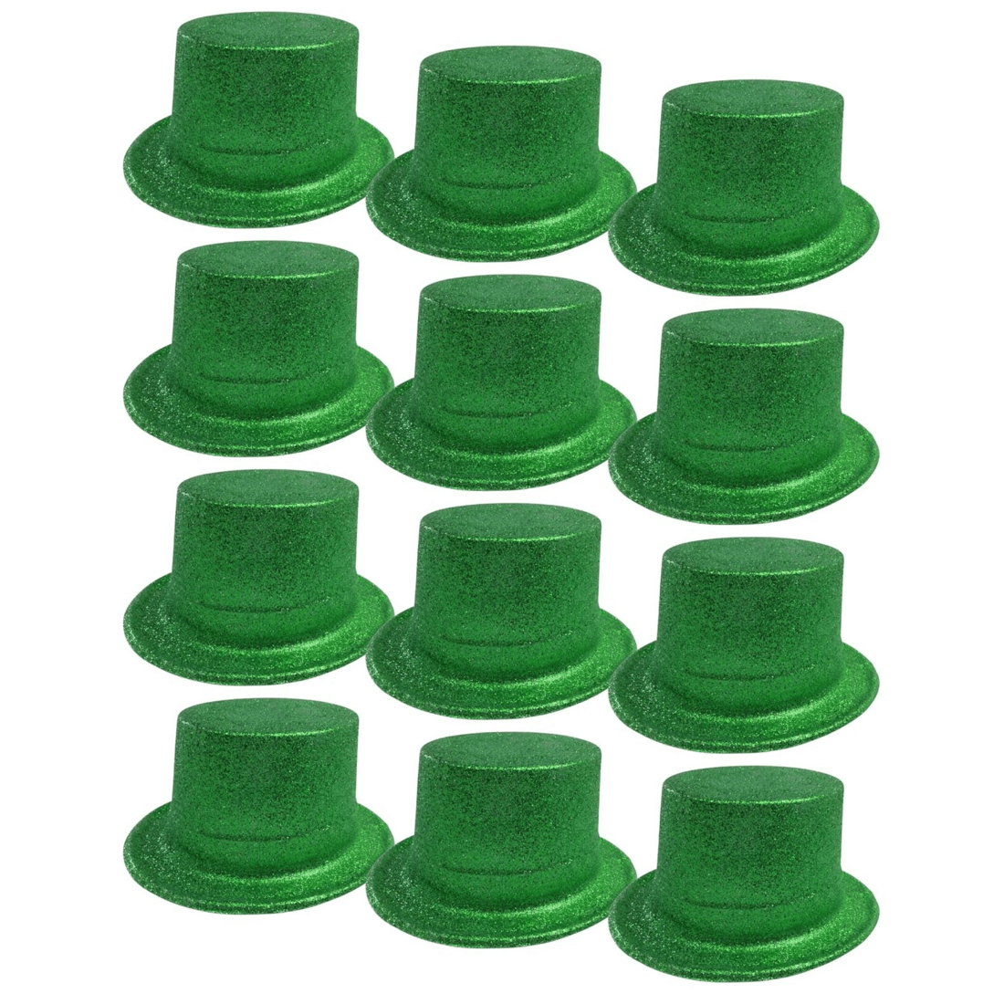 1 BR Costumes Glitter Top Hat - Fancy Dress-Up Party Costume Cap (12-Pack), 1 of 3