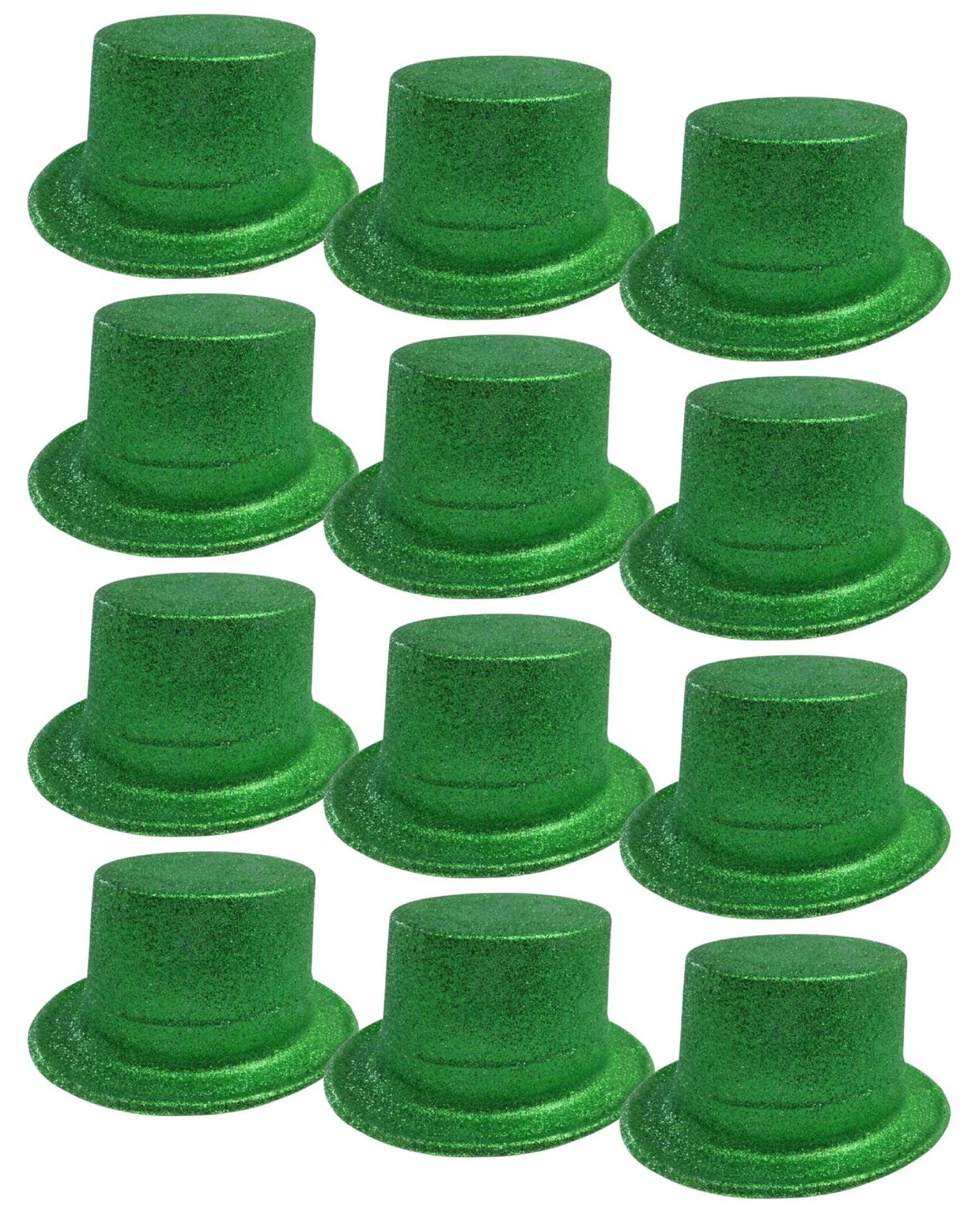 1 BR Costumes Glitter Top Hat - Fancy Dress-Up Party Costume Cap (12-Pack), 1 of 3