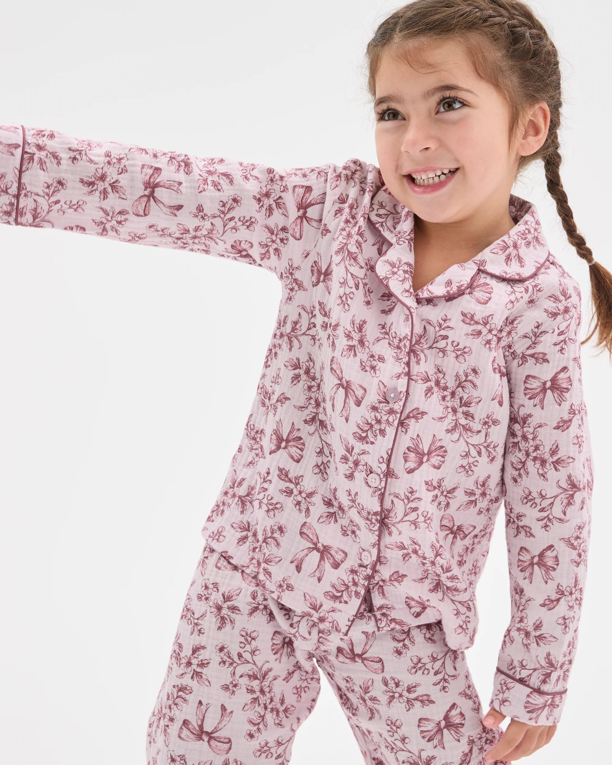 3 Target Kids Family Matching Australian Cotton Mini Me Double Cloth Pyjama Set PURPLE LILAC, 3 of 6