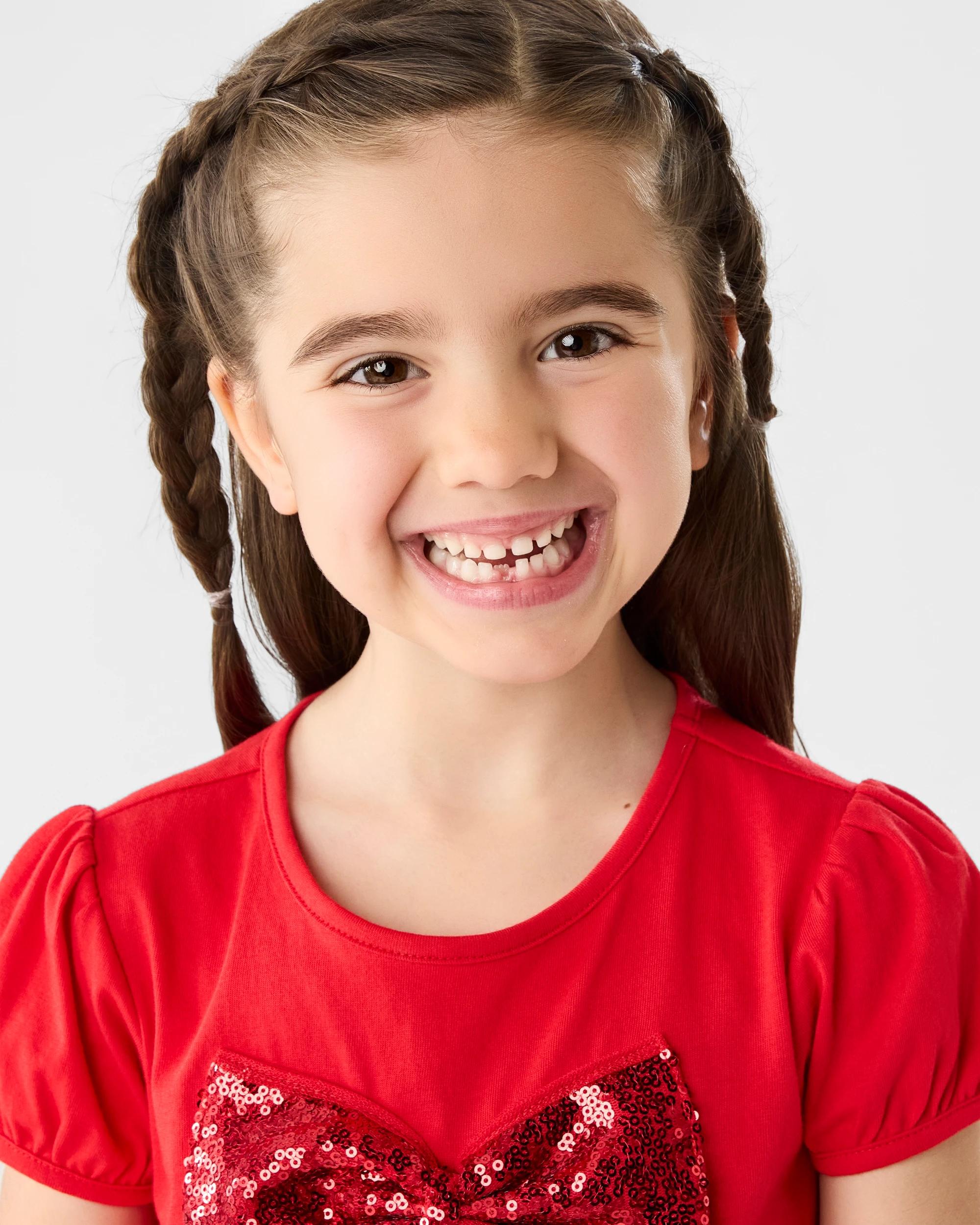 3 Christmas Bow Sequin T-shirt Strawberry, 3 of 7