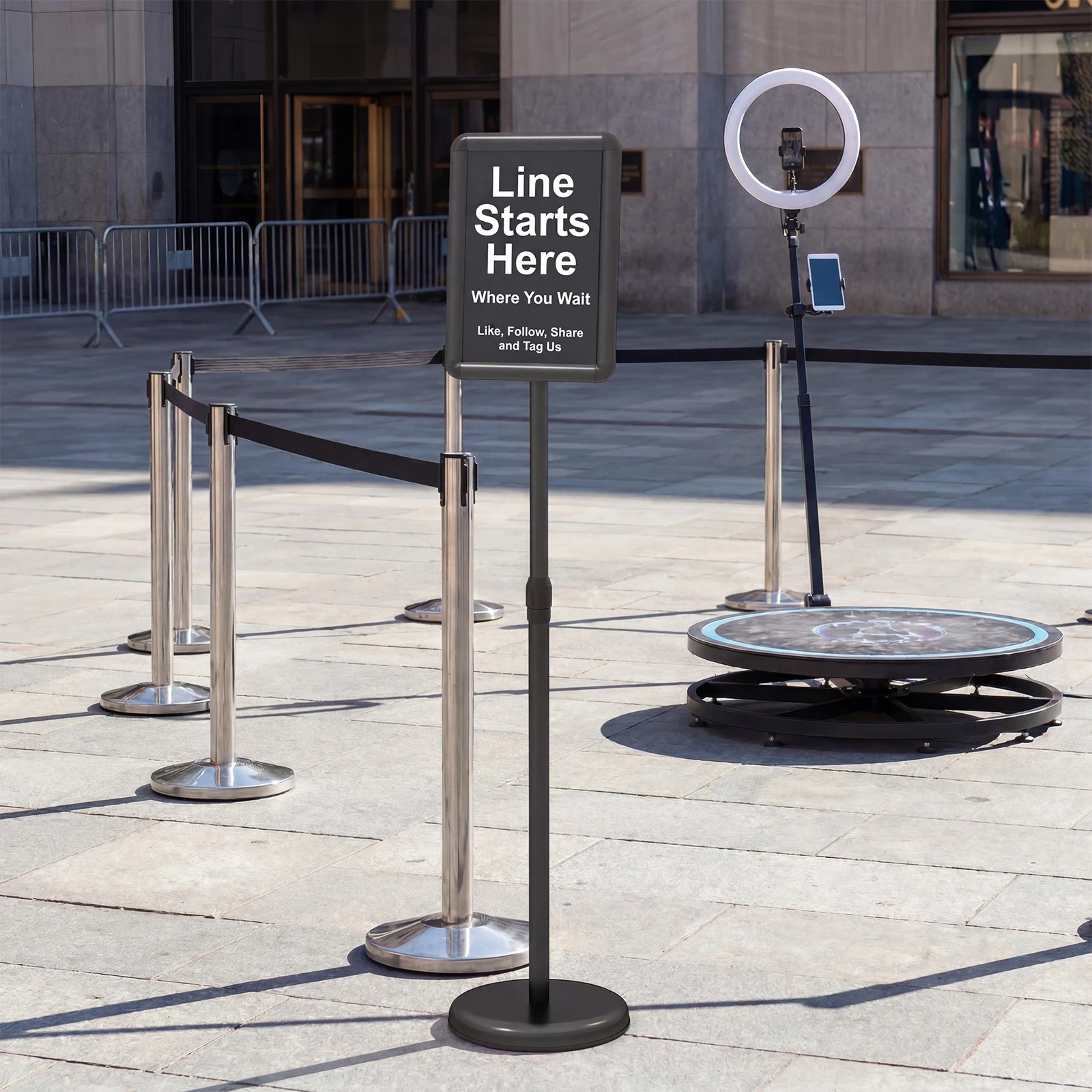5 Costway A4 Sign Holder Stand Height Adjustable Poster Stand 21 x 30cm - Black, 5 of 5