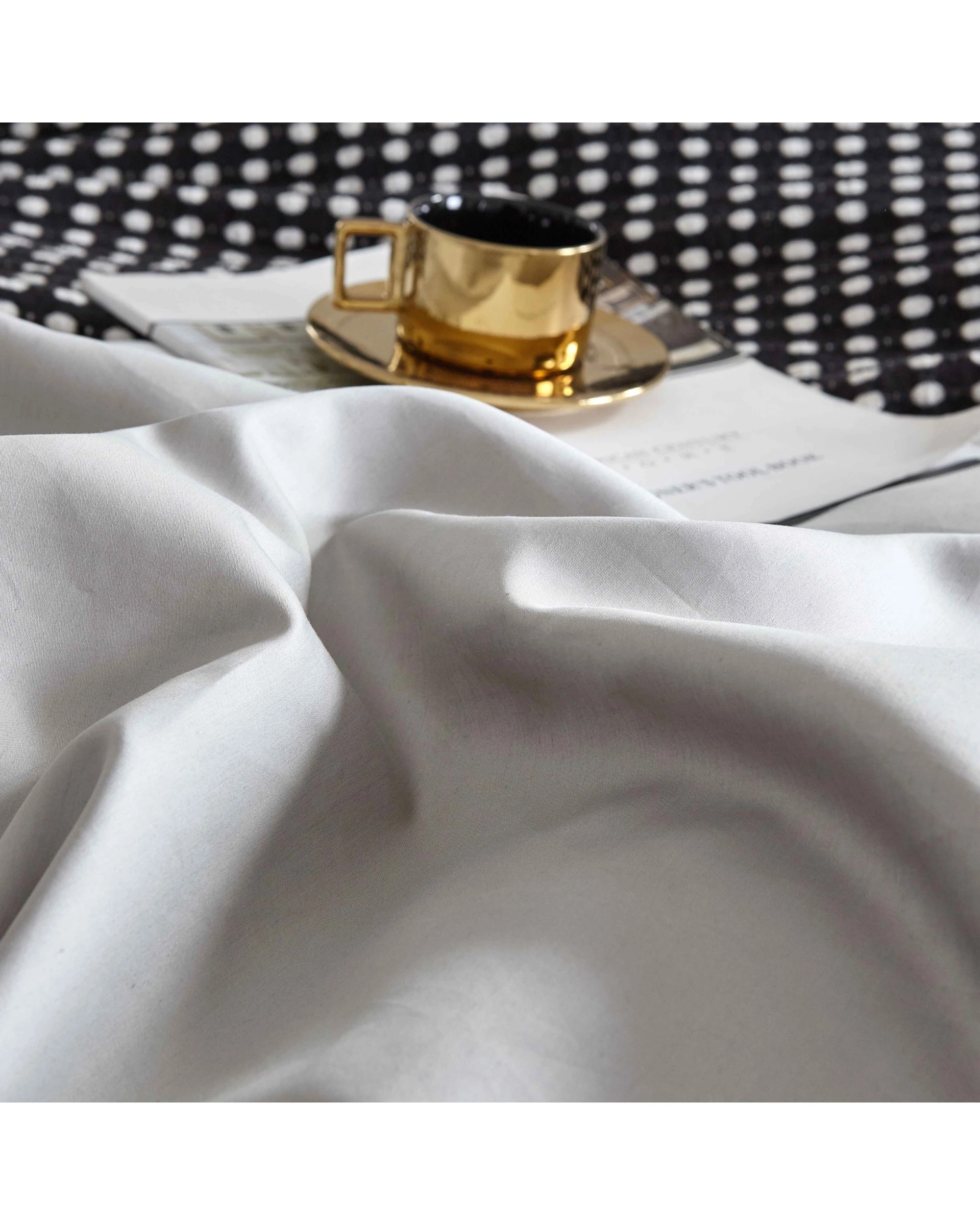 6 Cotton More 100% Cotton 650TC Quilt Cover Set King Plain - Grey, 6 of 7