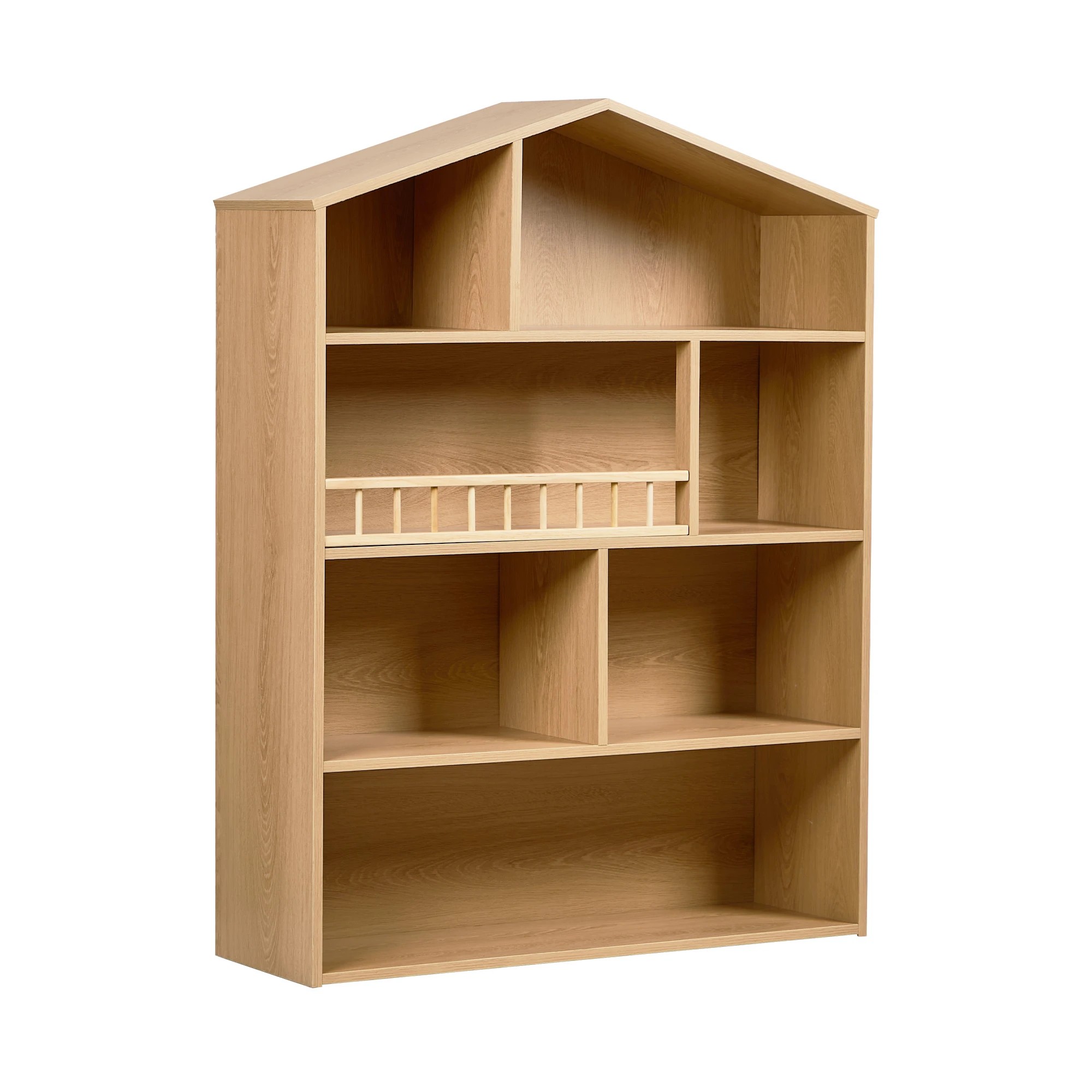 6 Oikiture Kids Bookshelf Toy Storage Children Bookcase Display Shelf Rack - Natural, 6 of 9