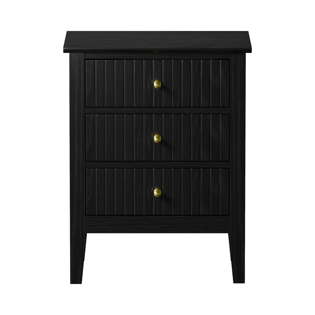 7 Oikiture Bedside Table 3 Drawers Side End Storage Furniture Nightstand
 - Black, 7 of 10